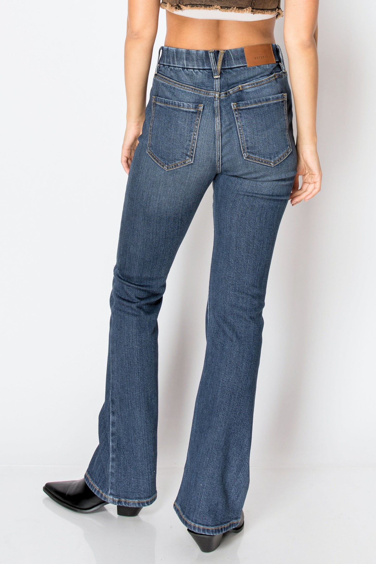 ECO ZERO COTTON Corset high Rise Phone Pocket Bootcut Jeans