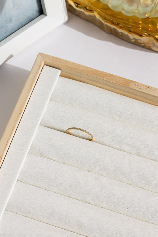 Dainty Crystal Stacker Ring