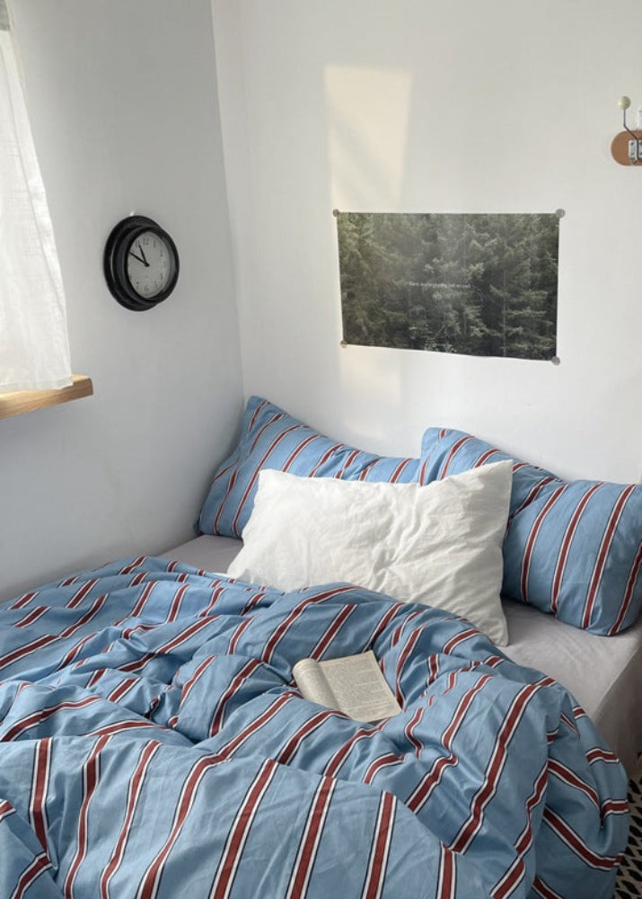 Liam Striped Bedding Set / Brown