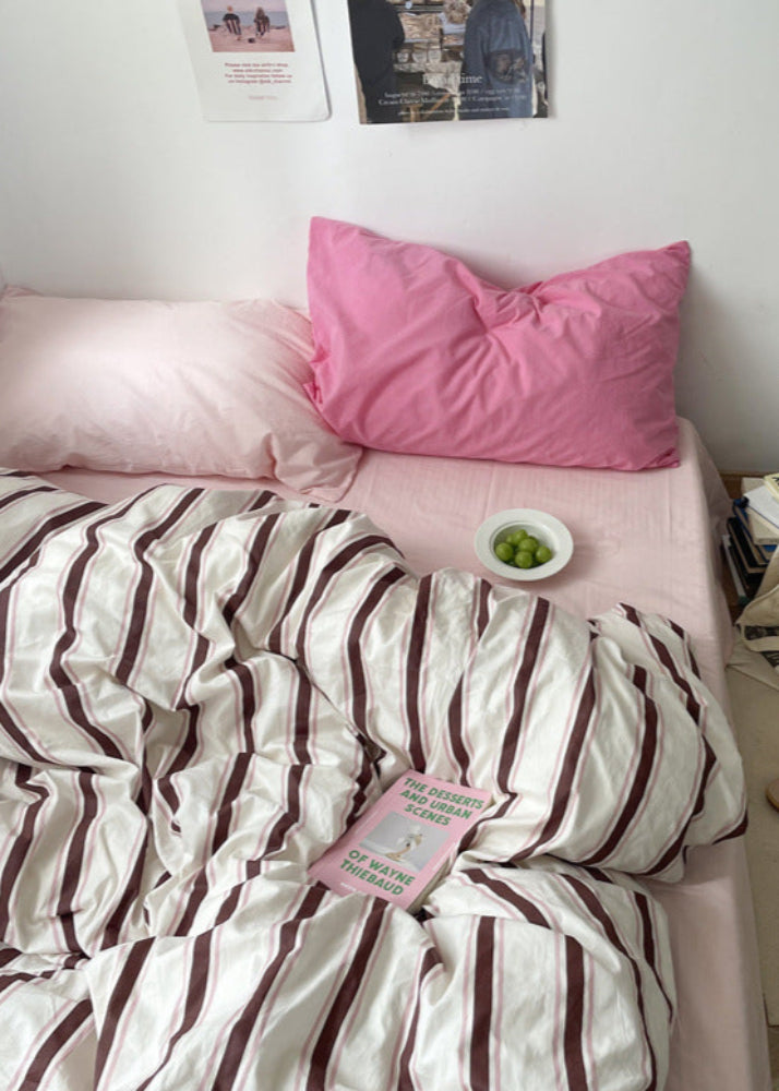 Liam Striped Bedding Set / Brown