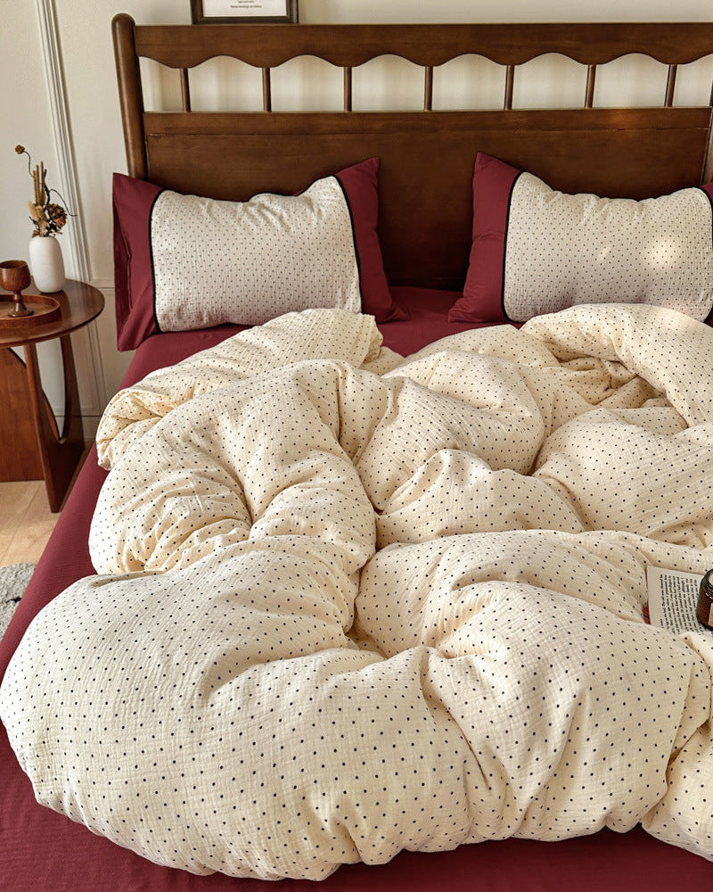 Camille French Stripe Bedding Set / Brown