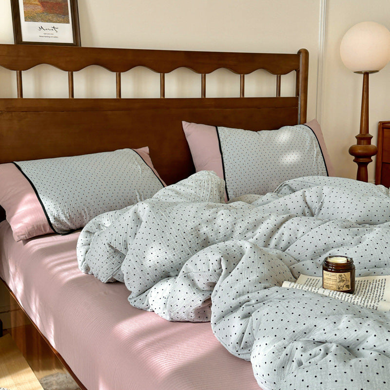 Camille French Stripe Bedding Set / Brown