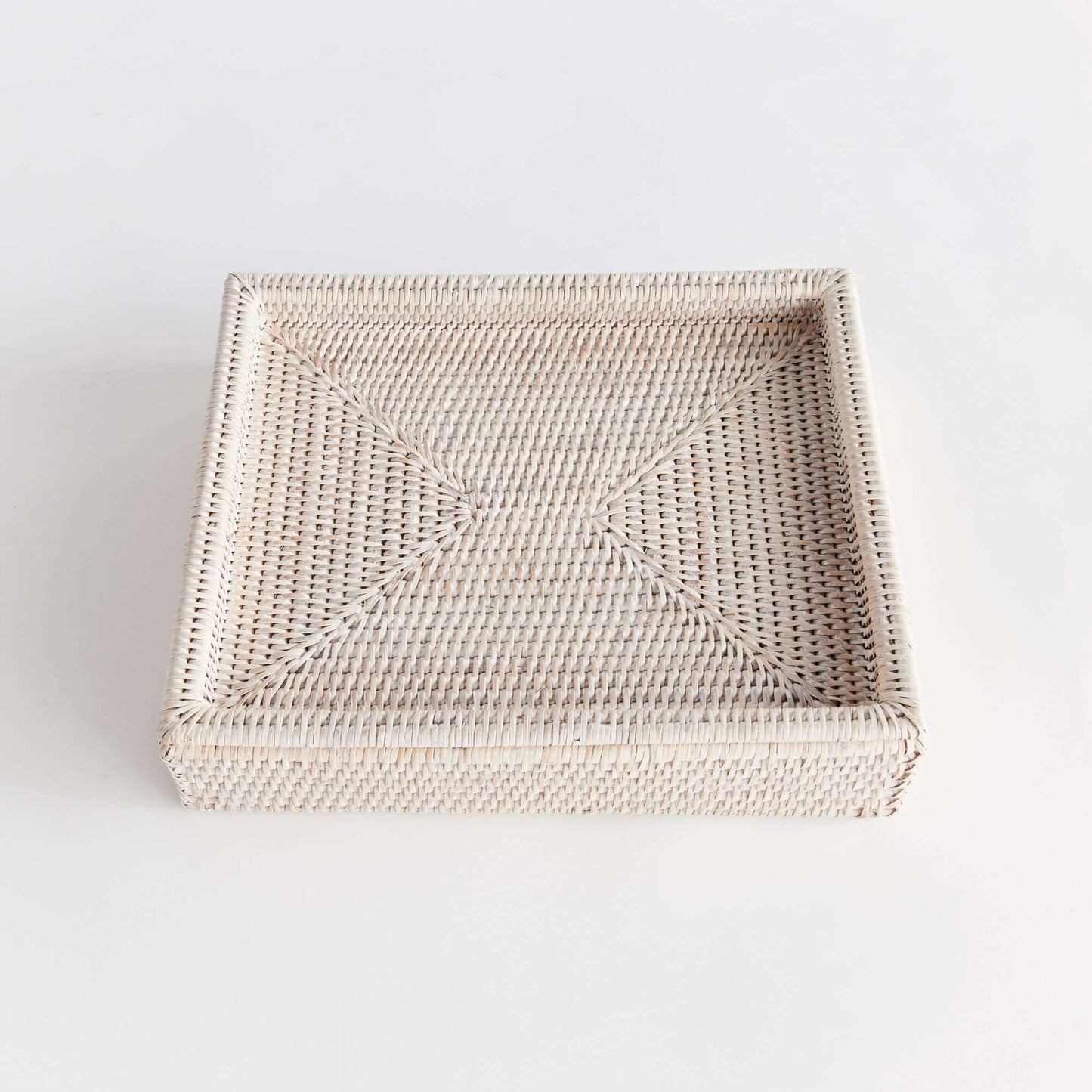 Rattan Lidded Letter Box for Home Office