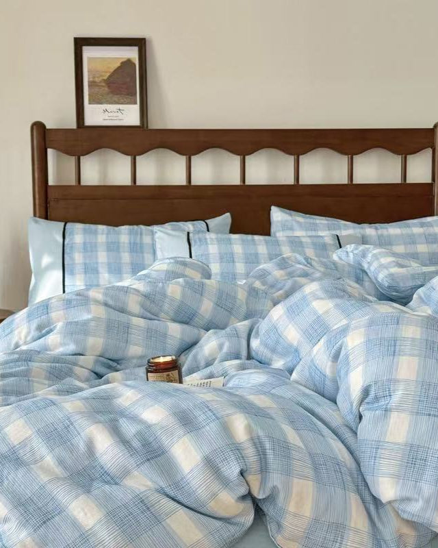 Camille French Stripe Bedding Set / Brown