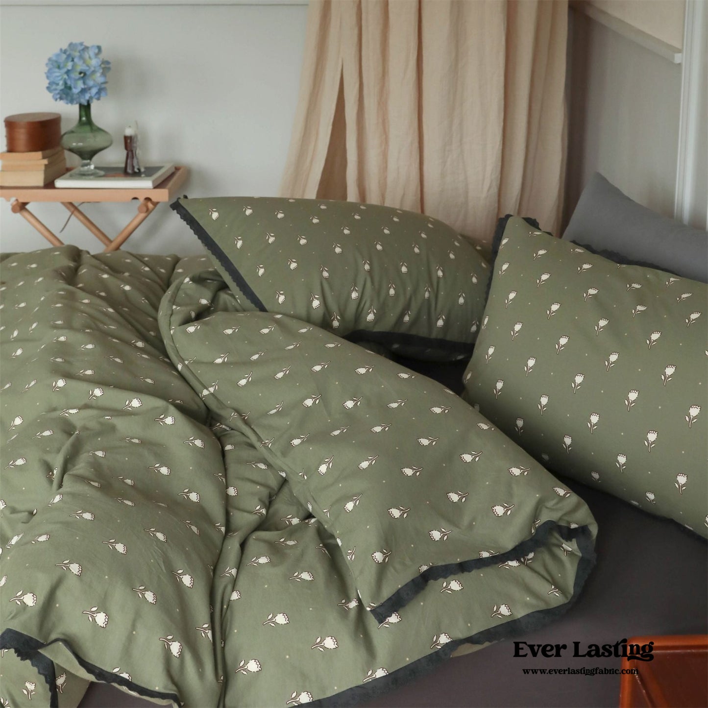 Anaya Rose French Vintage Bedding Set / Black + Brown