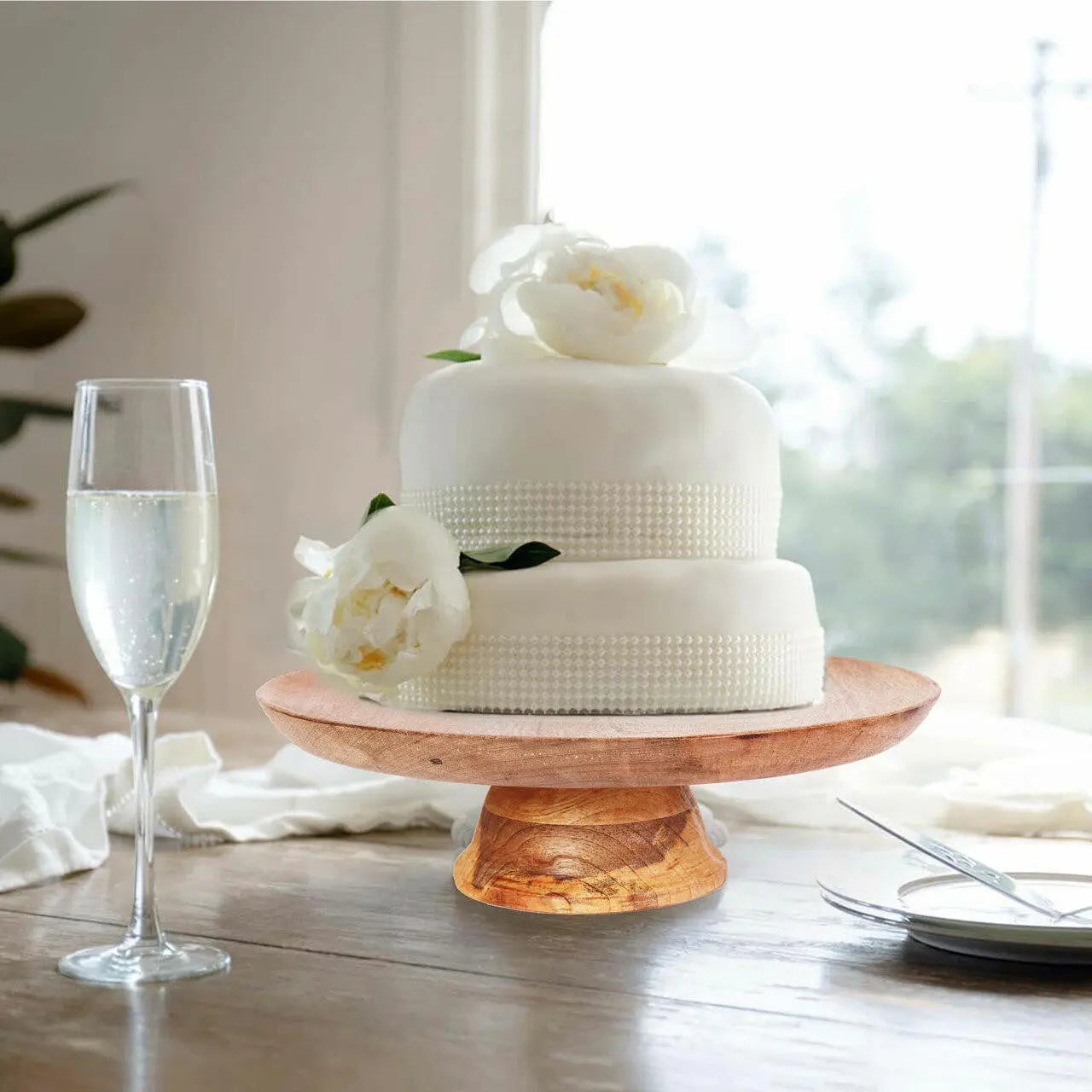 Cambria Wood Dessert Stand