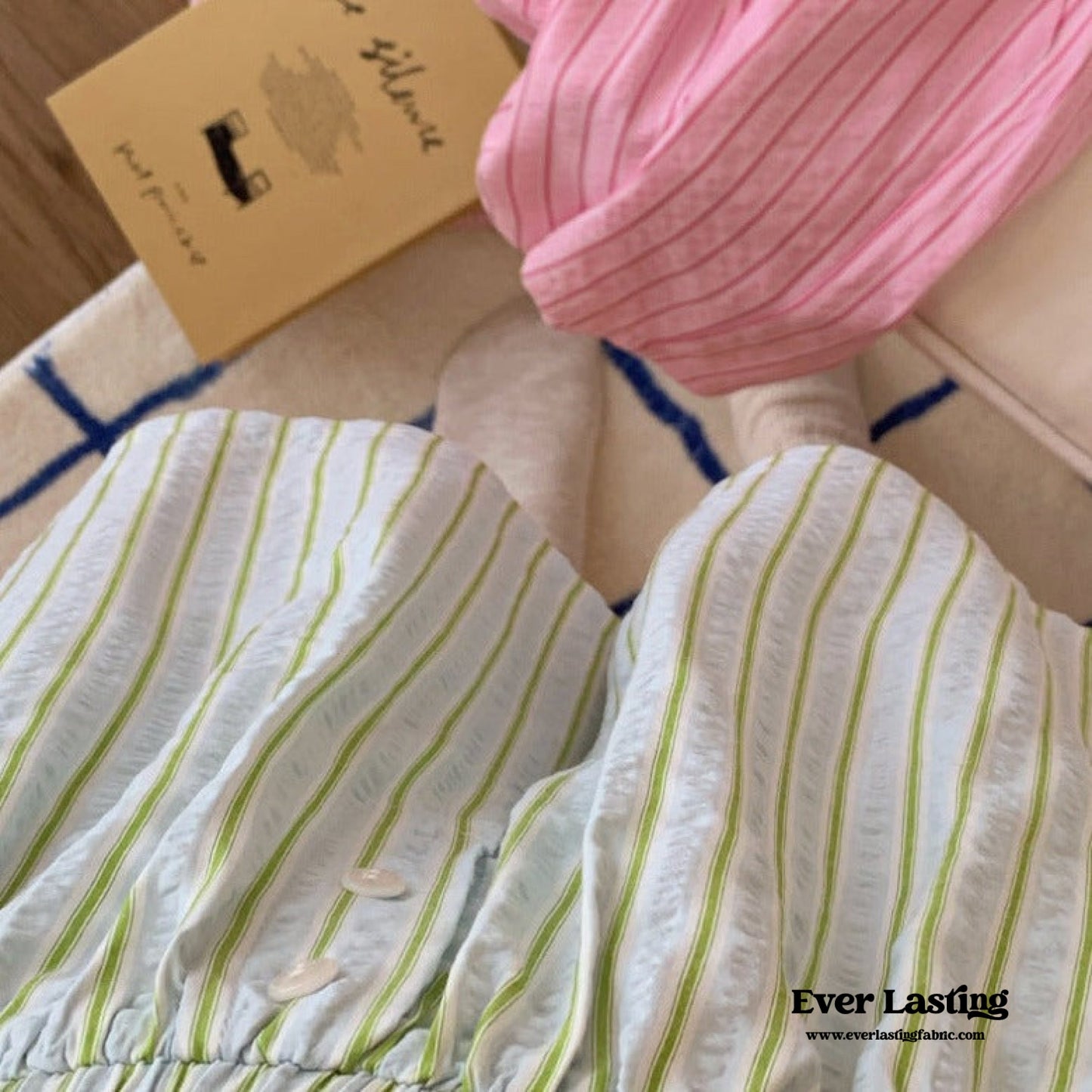Candy Stripe Shorts Lounge Bottoms / Blue