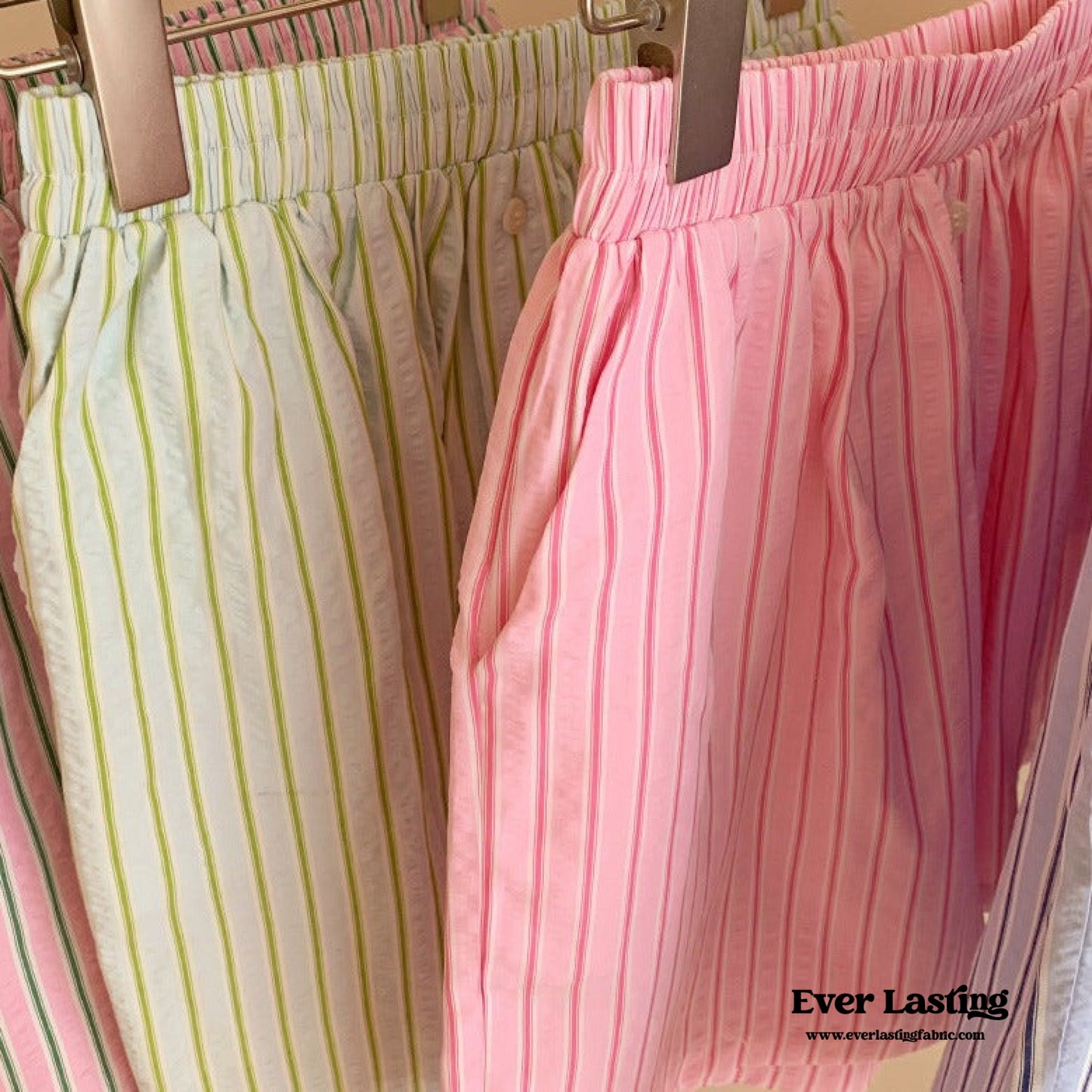 Candy Stripe Shorts Lounge Bottoms / Blue