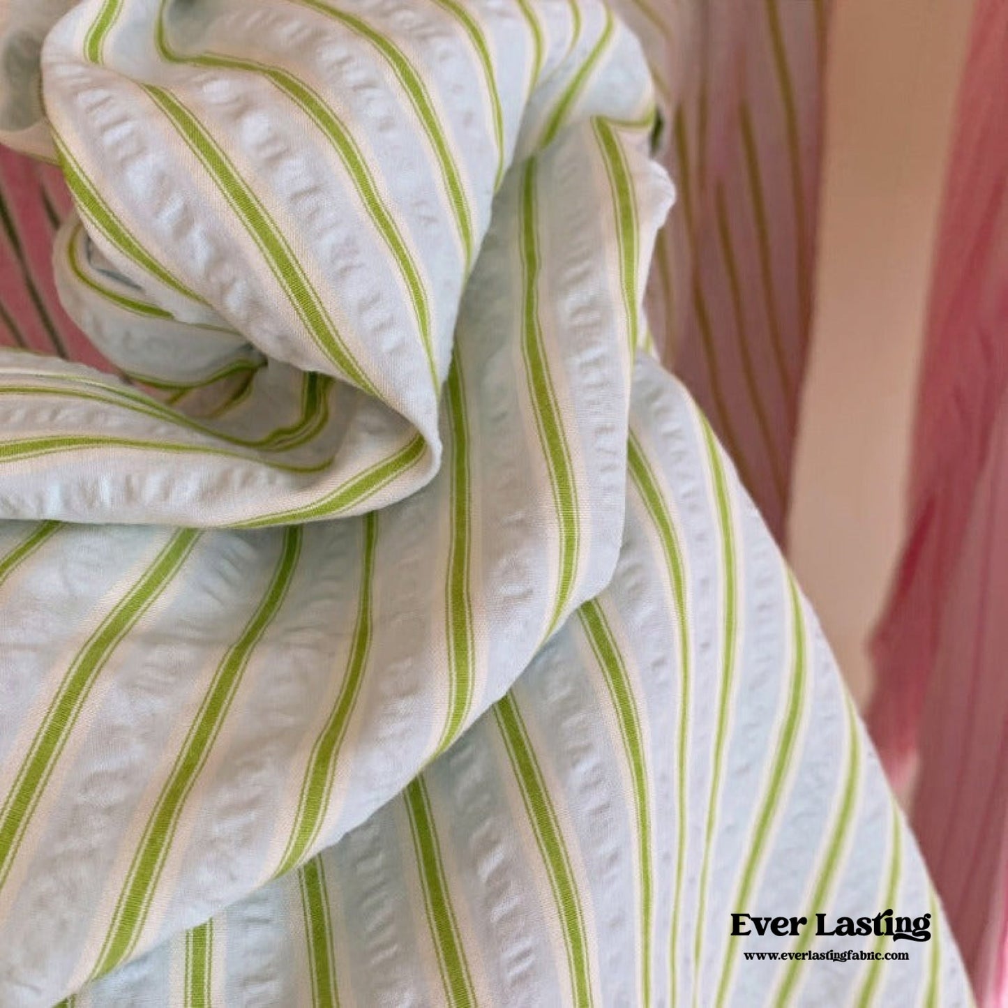 Candy Stripe Shorts Lounge Bottoms / Green