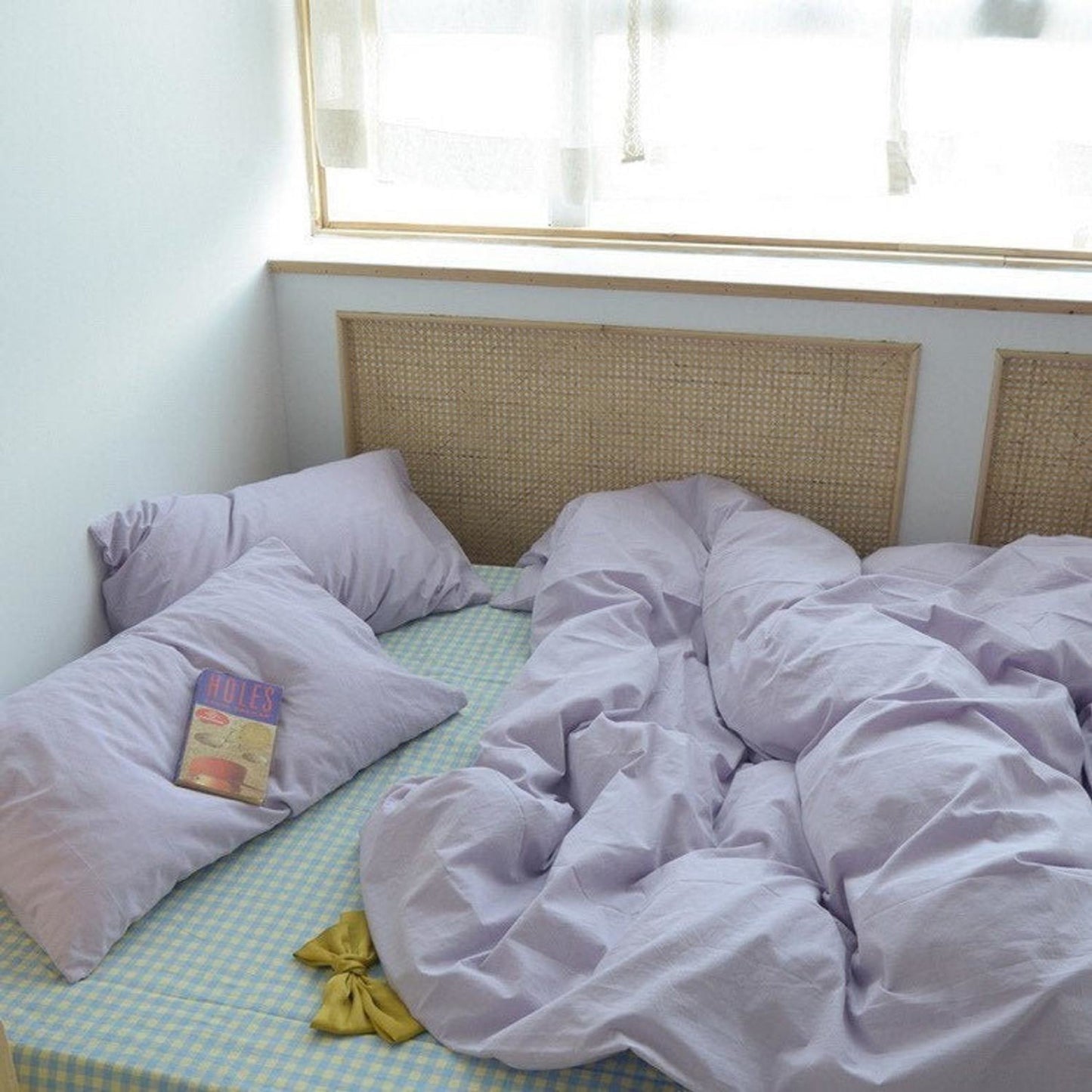 Checkered Bedding Set / Beige