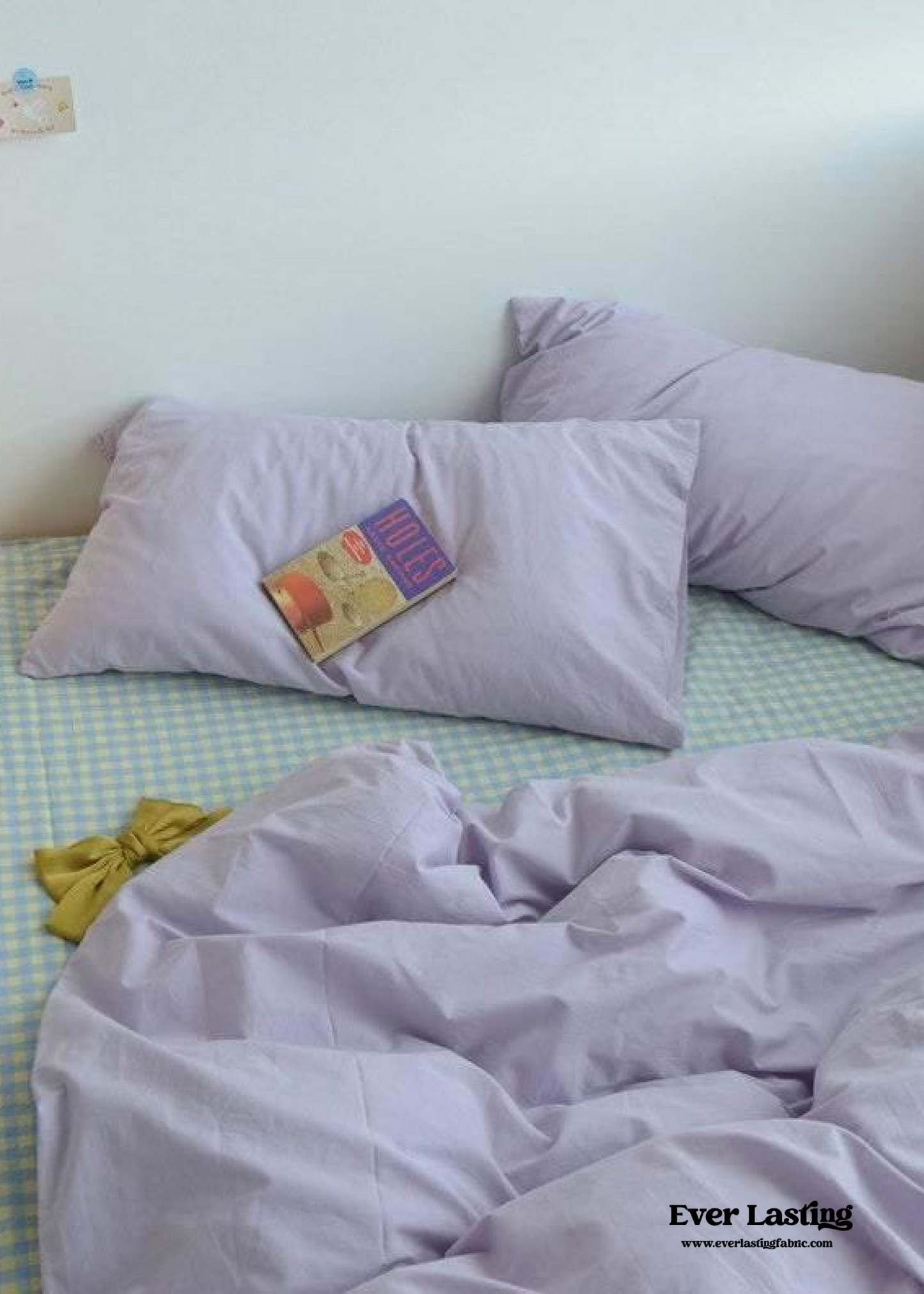 Checkered Bedding Set / Caramel Brown