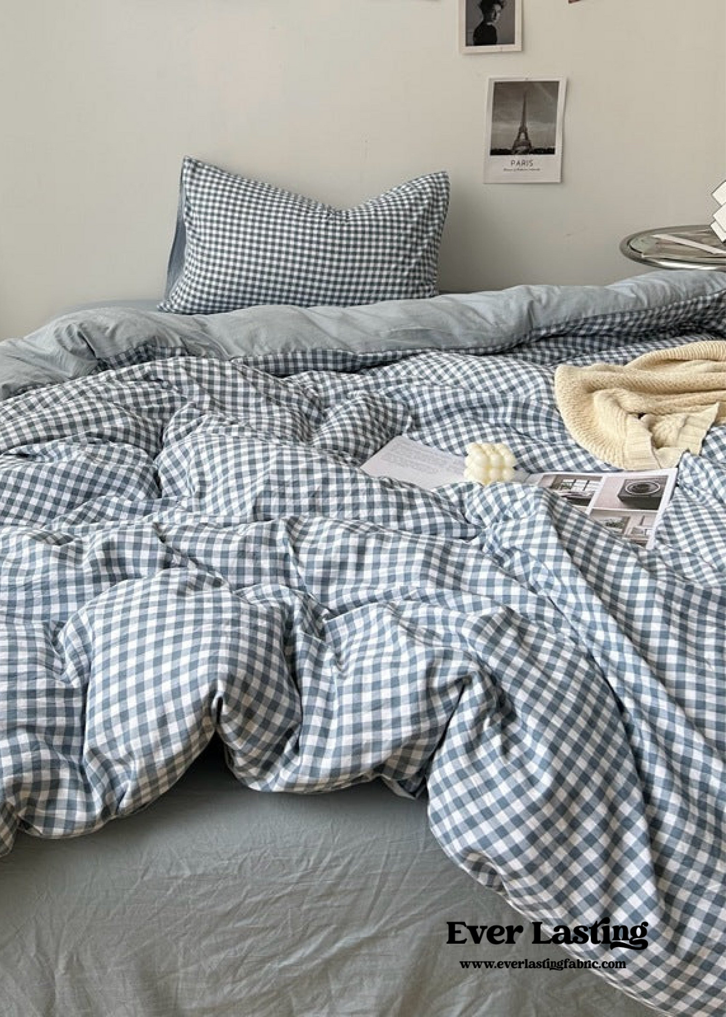 Clean Cut Bedroom Bedding Set / Striped Blue
