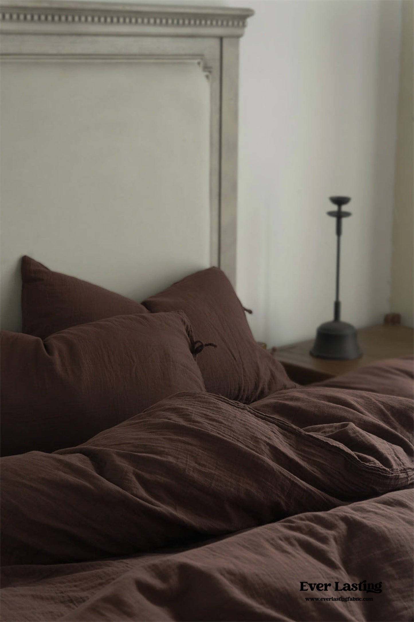 Evelyn Retro Double Gauze Bedding Set / Caramel Brown