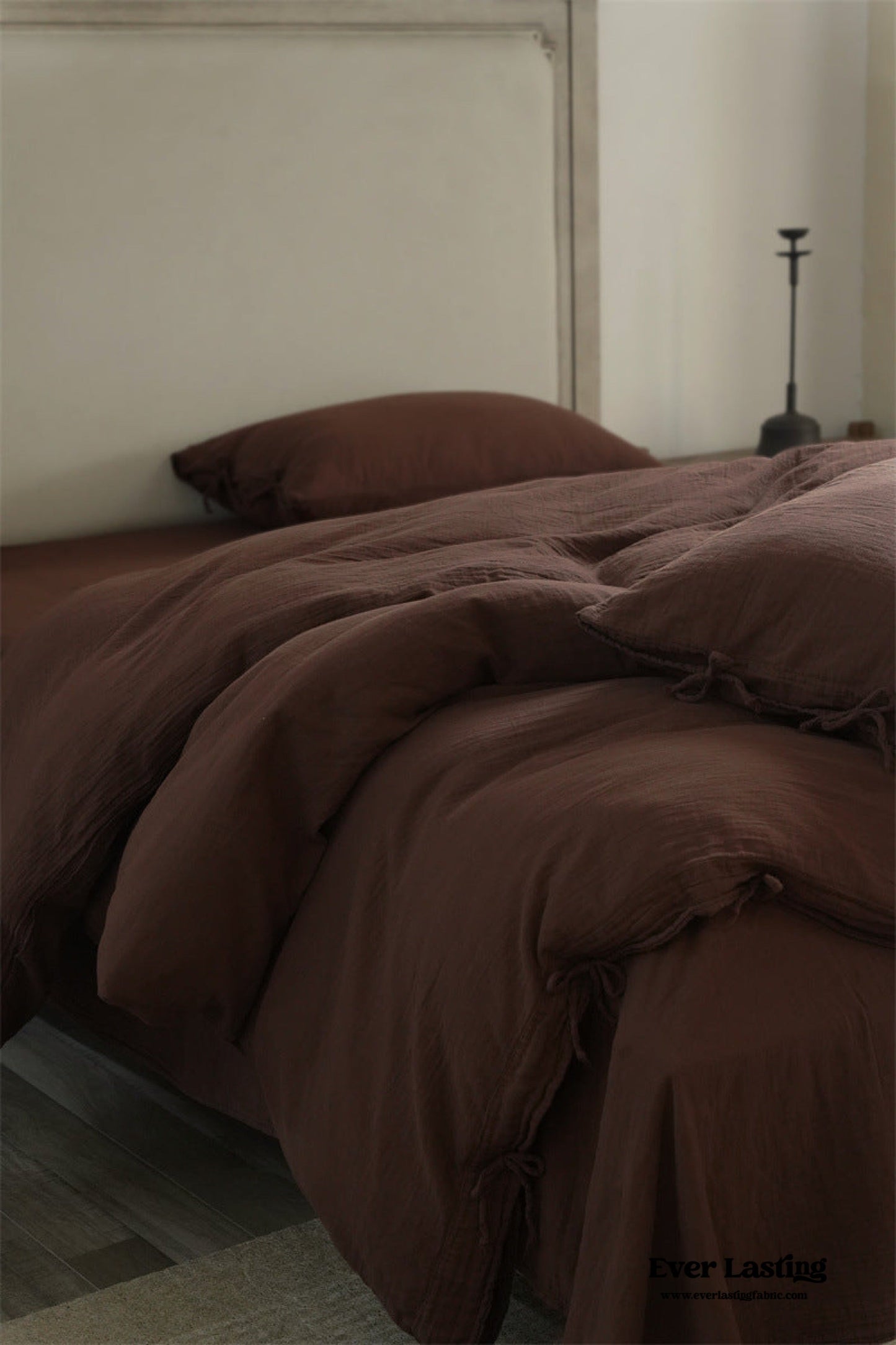 Evelyn Retro Double Gauze Bedding Set / Caramel Brown