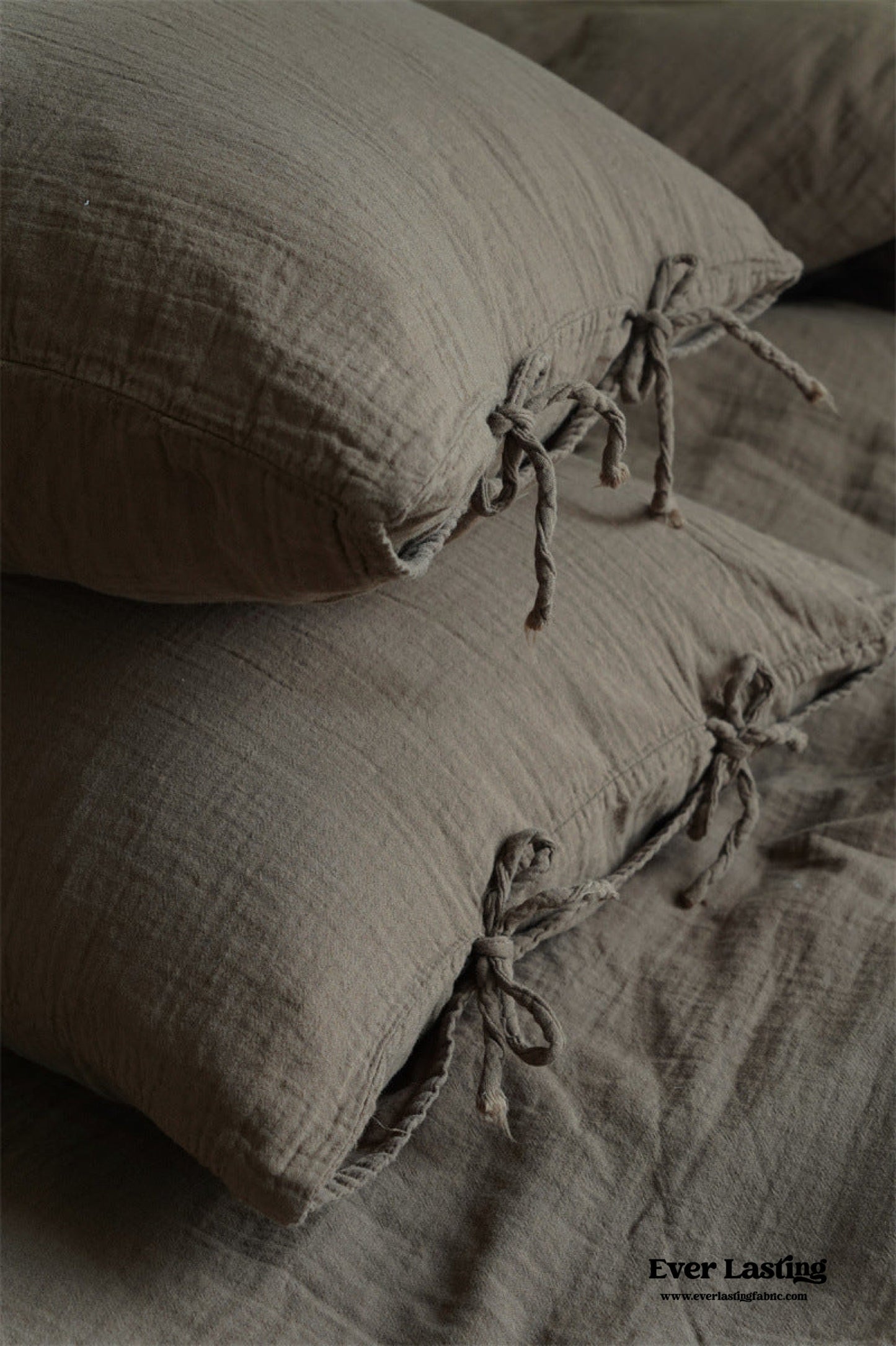 Evelyn Retro Double Gauze Bedding Set / Caramel Brown