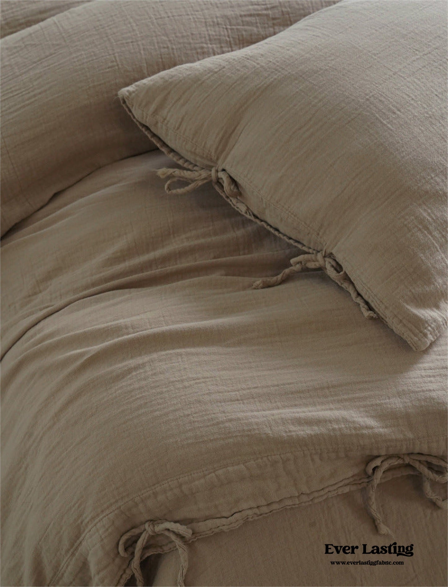 Evelyn Retro Double Gauze Bedding Set / Caramel Brown
