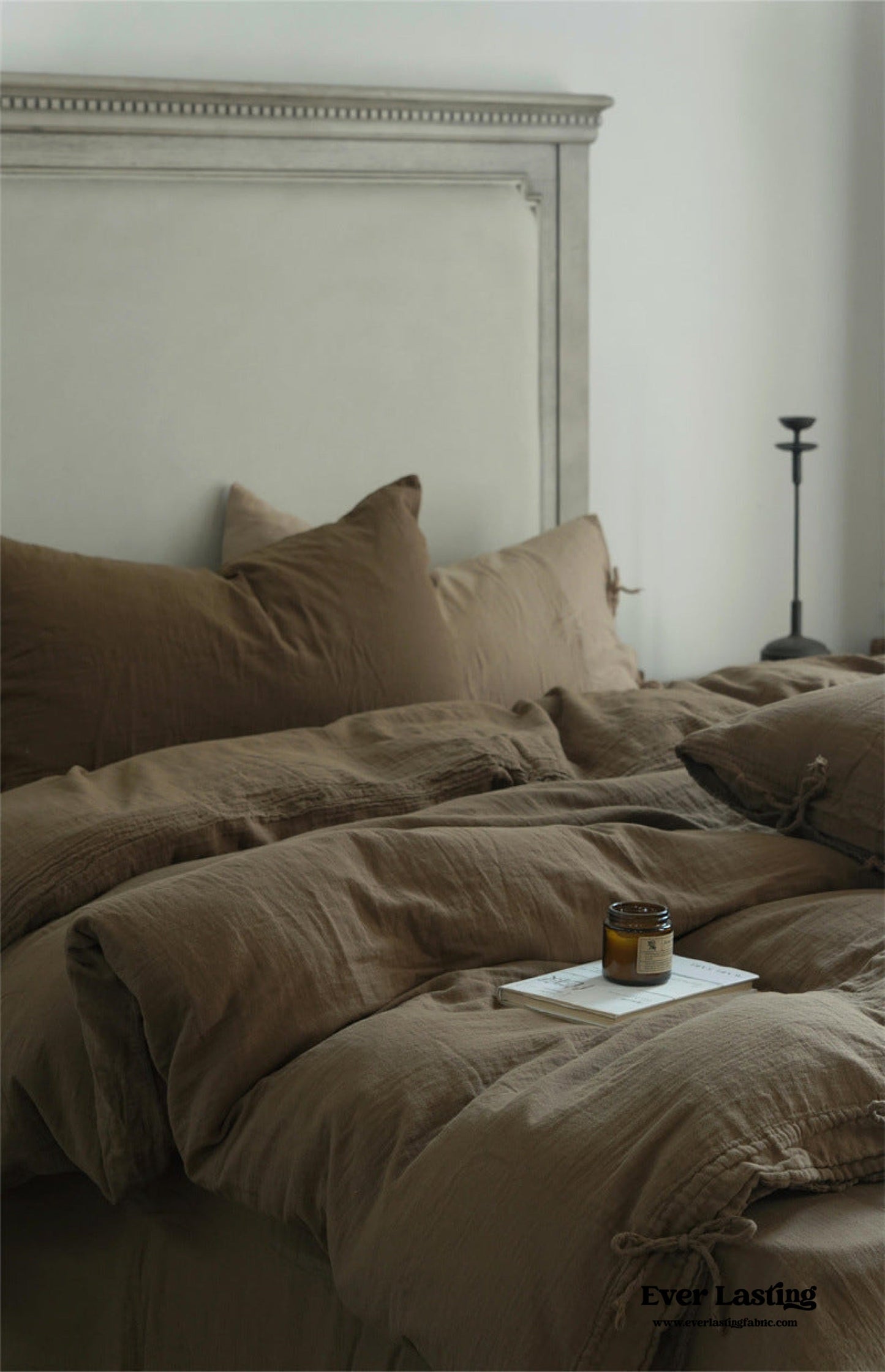 Evelyn Retro Double Gauze Bedding Set / Caramel Brown