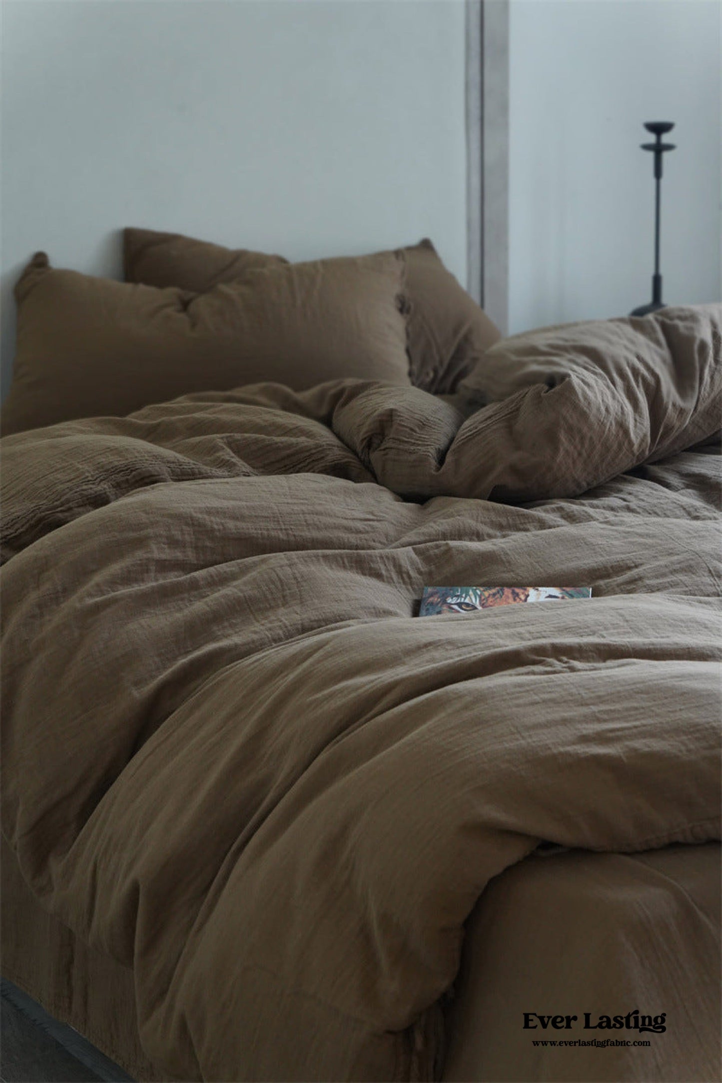 Evelyn Retro Double Gauze Bedding Set / Caramel Brown