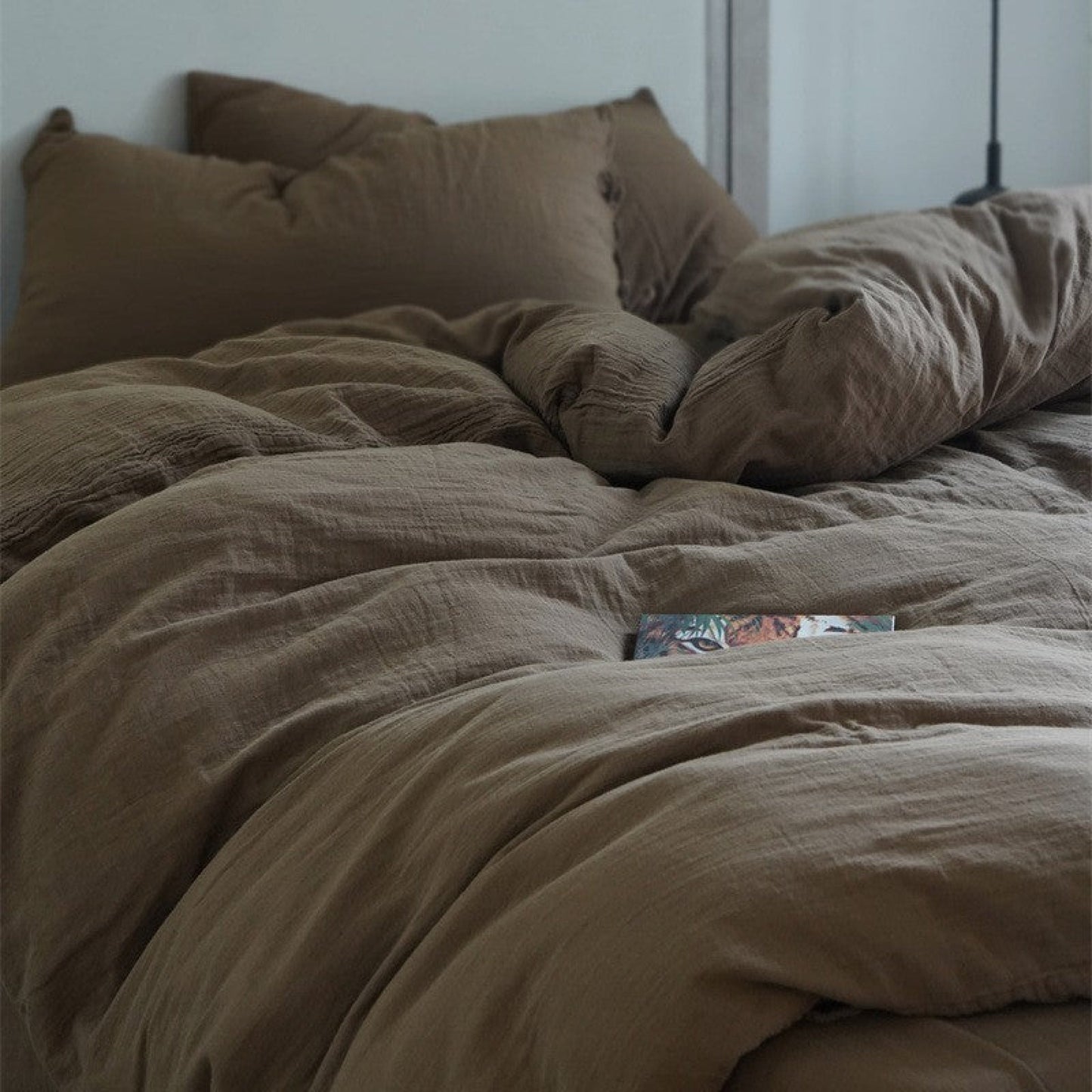Evelyn Retro Double Gauze Bedding Set / Caramel Brown