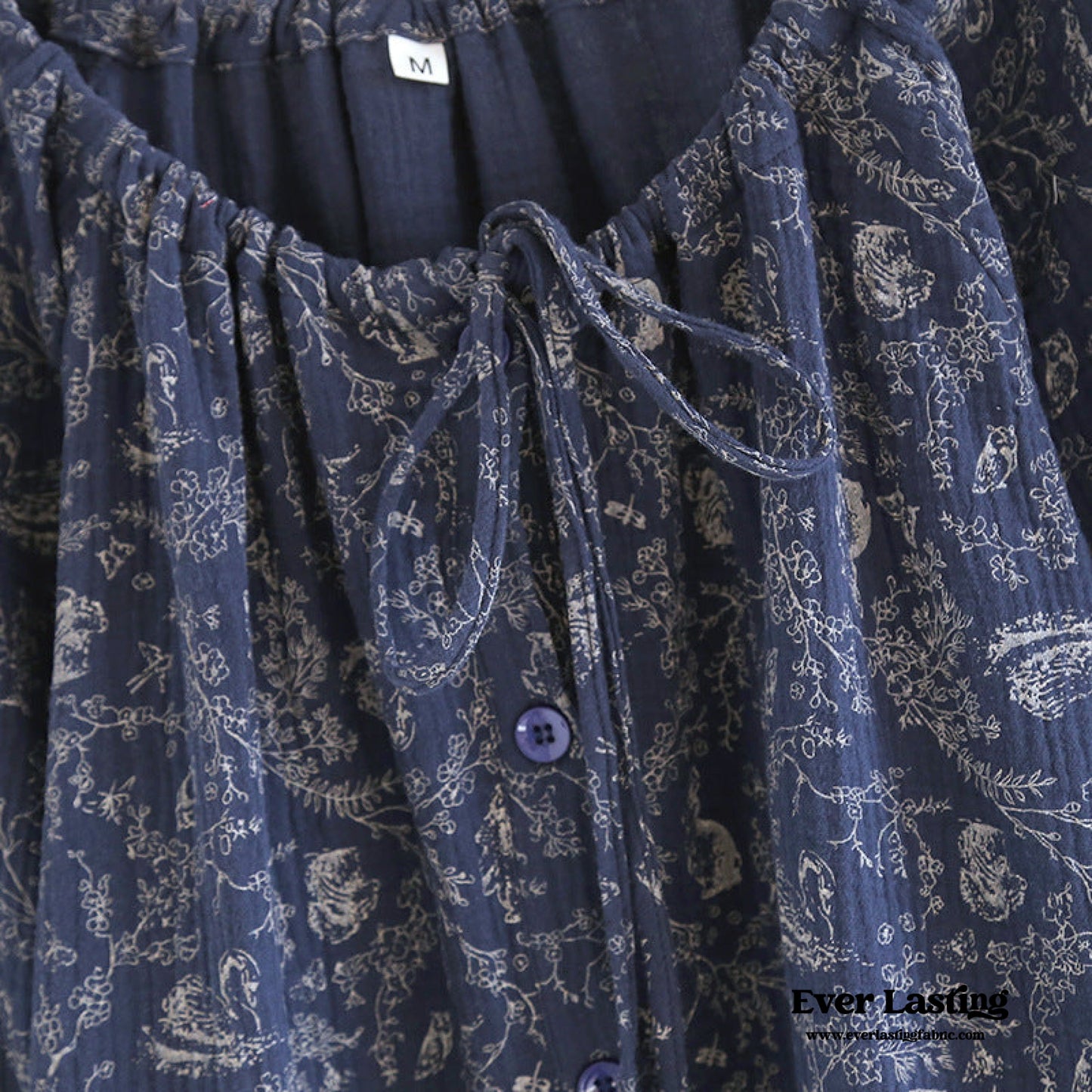 Floral Lace Cotton Pajama Set