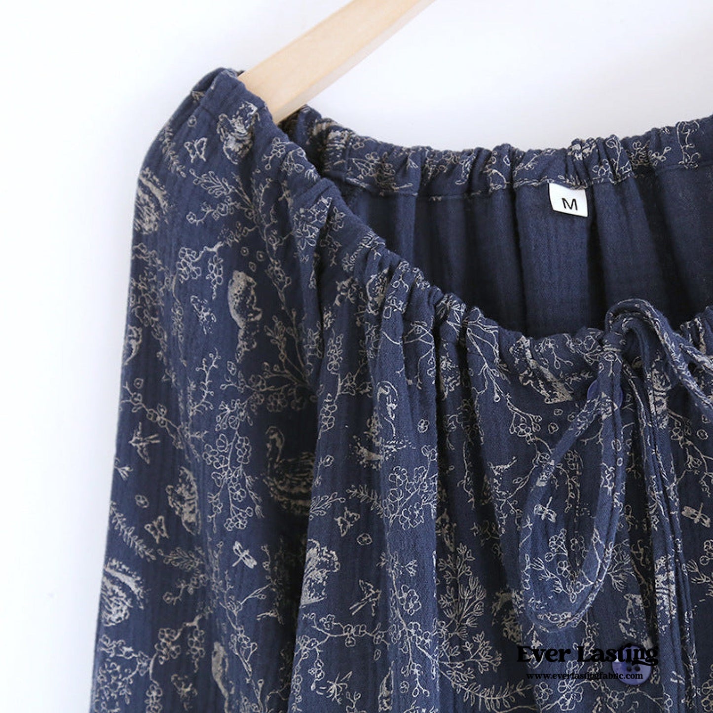 Floral Lace Cotton Pajama Set