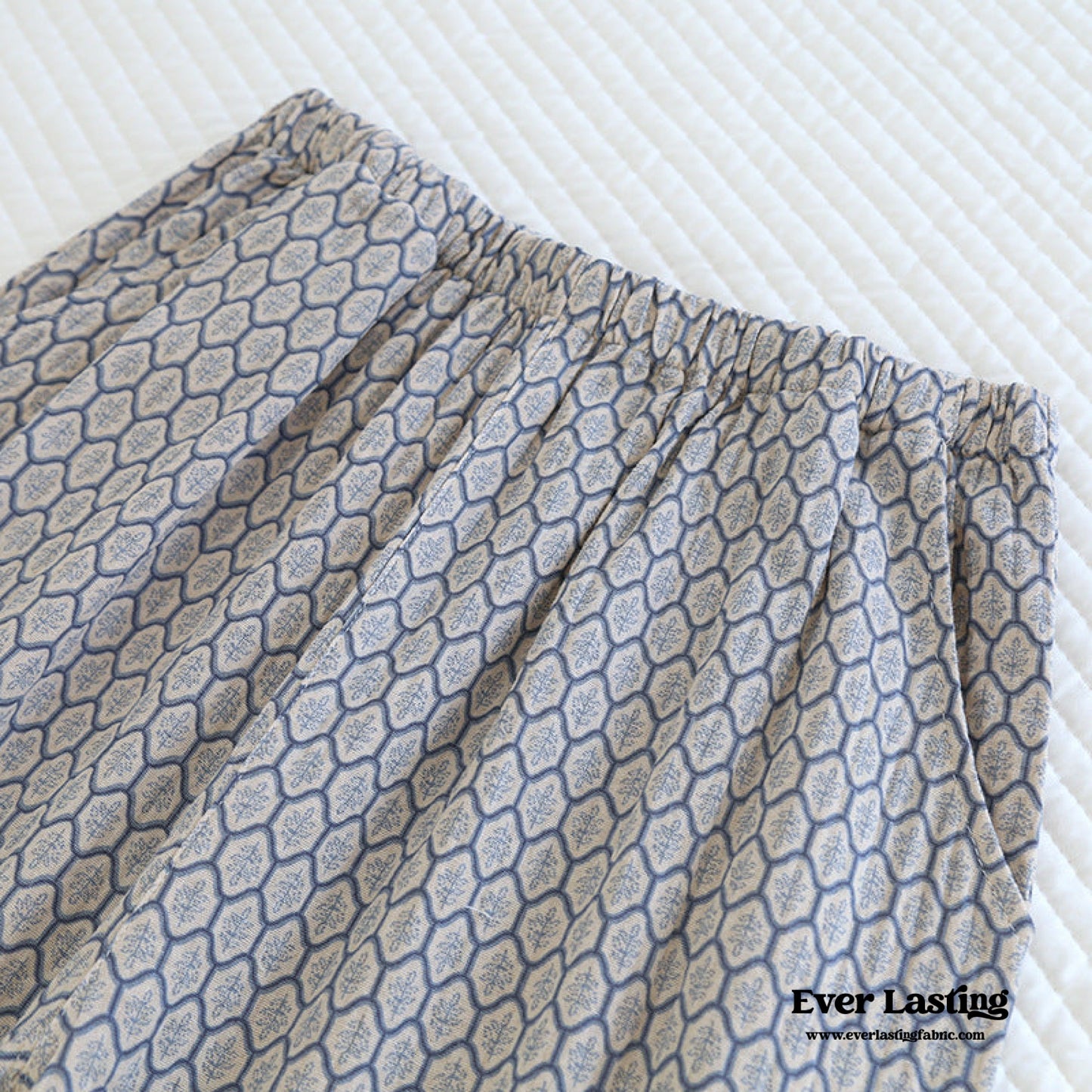 Cotton Pajama Set / Blue