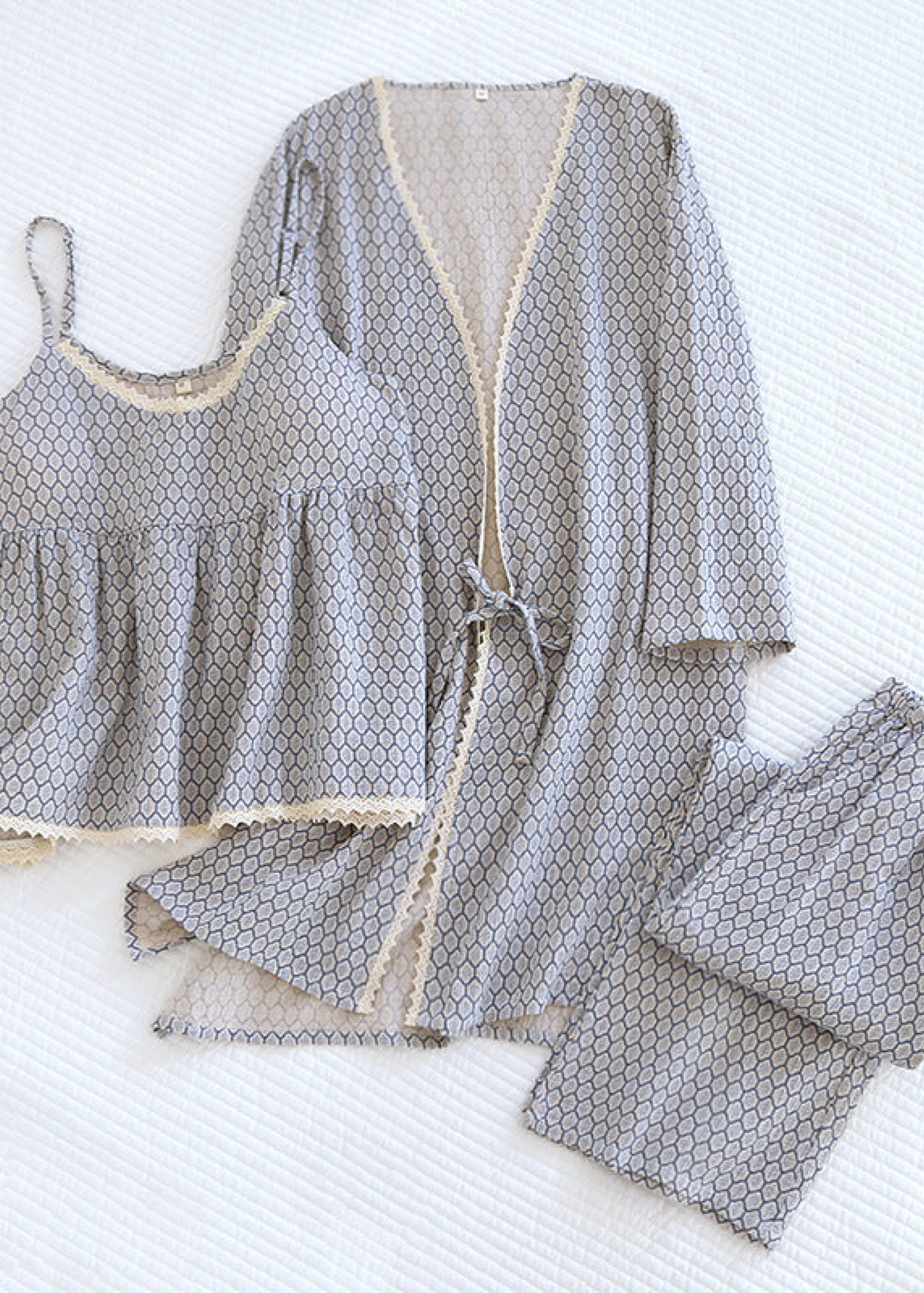 Cotton Pajama Set / Blue