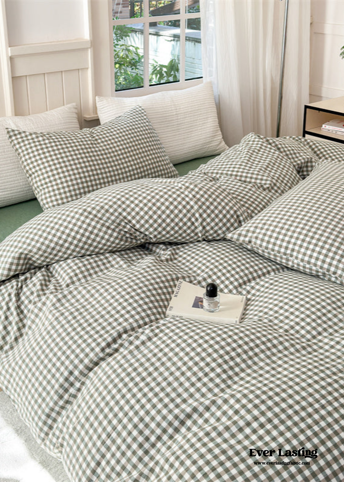 Gingham Bedding Set / Green