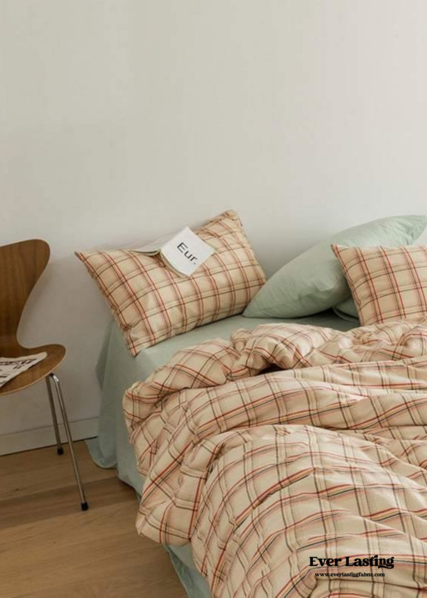 Plaid Bedding Set / Blue + Mustard