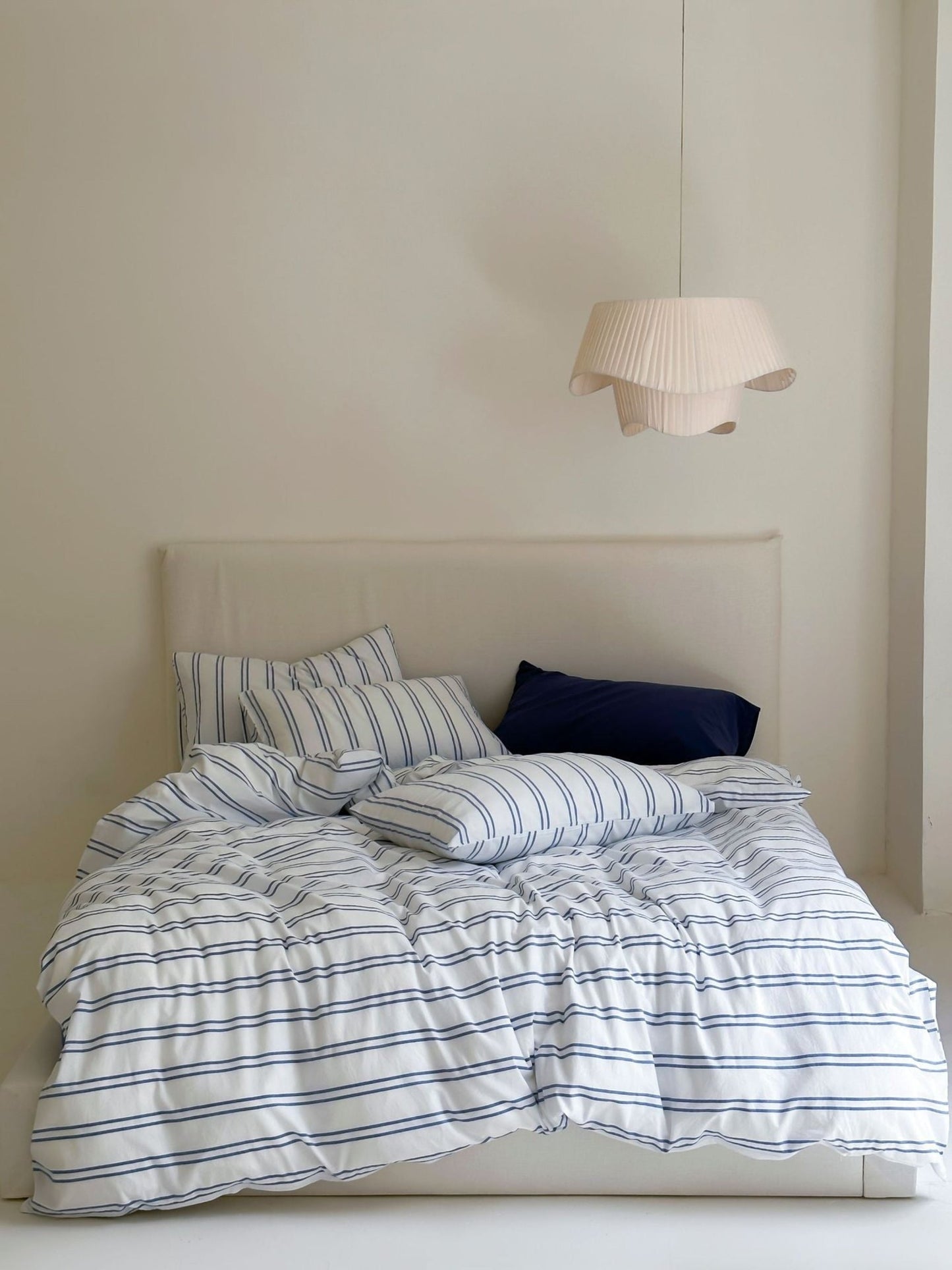 Refreshing Stripe Bedding Set / Blue Thick