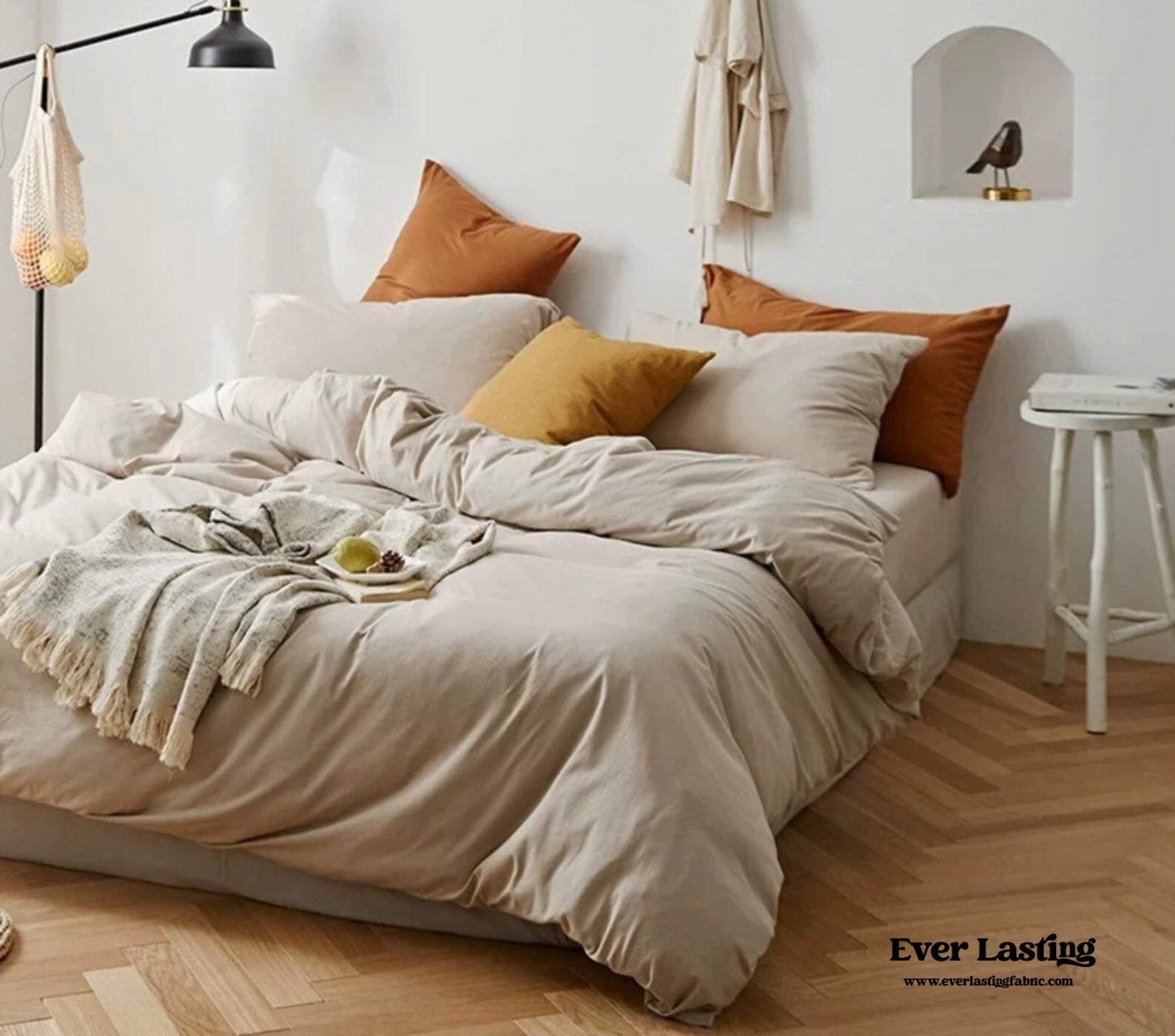 Solid Bedding Set / Beige