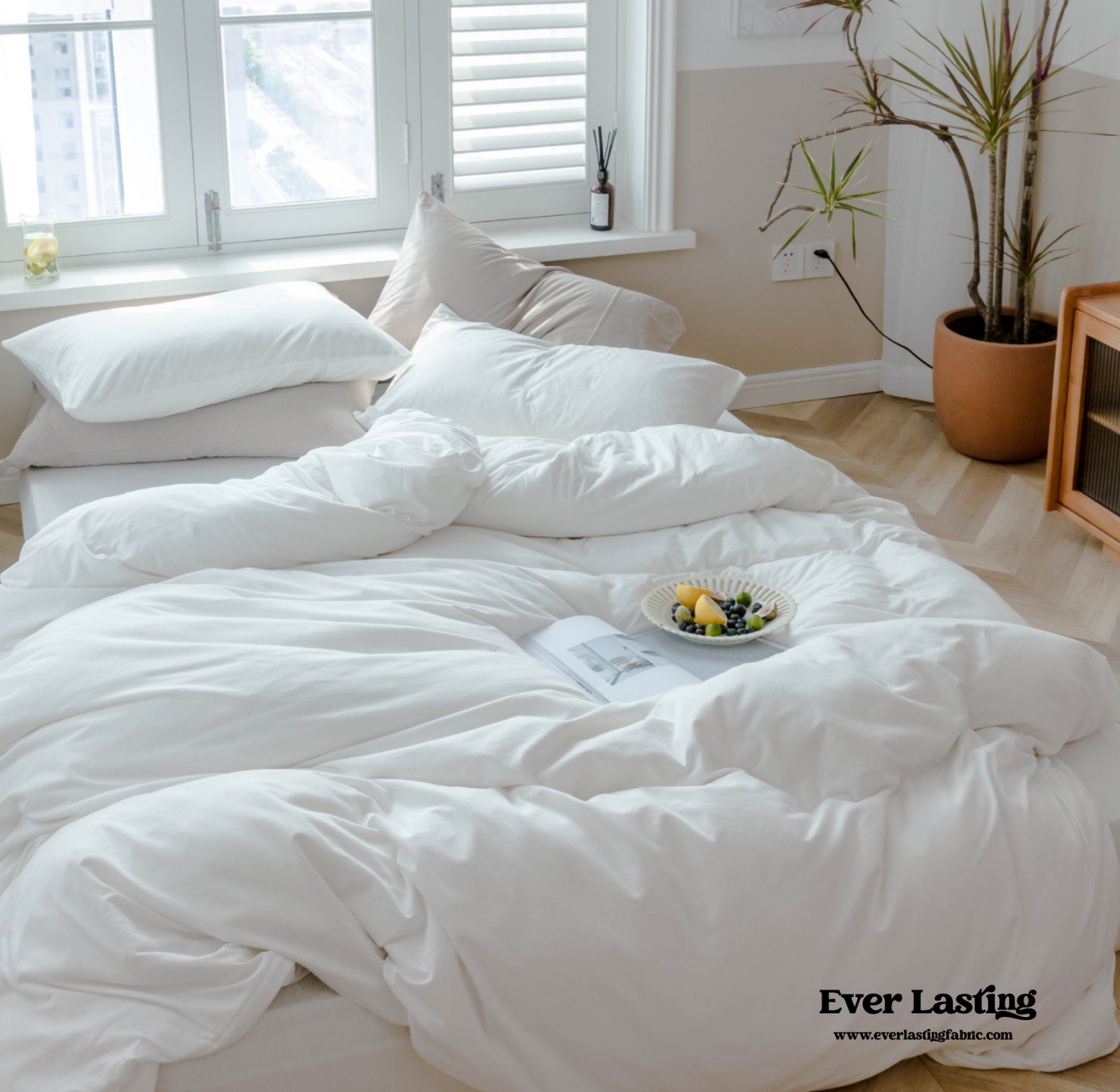 Solid Bedding Set / Beige