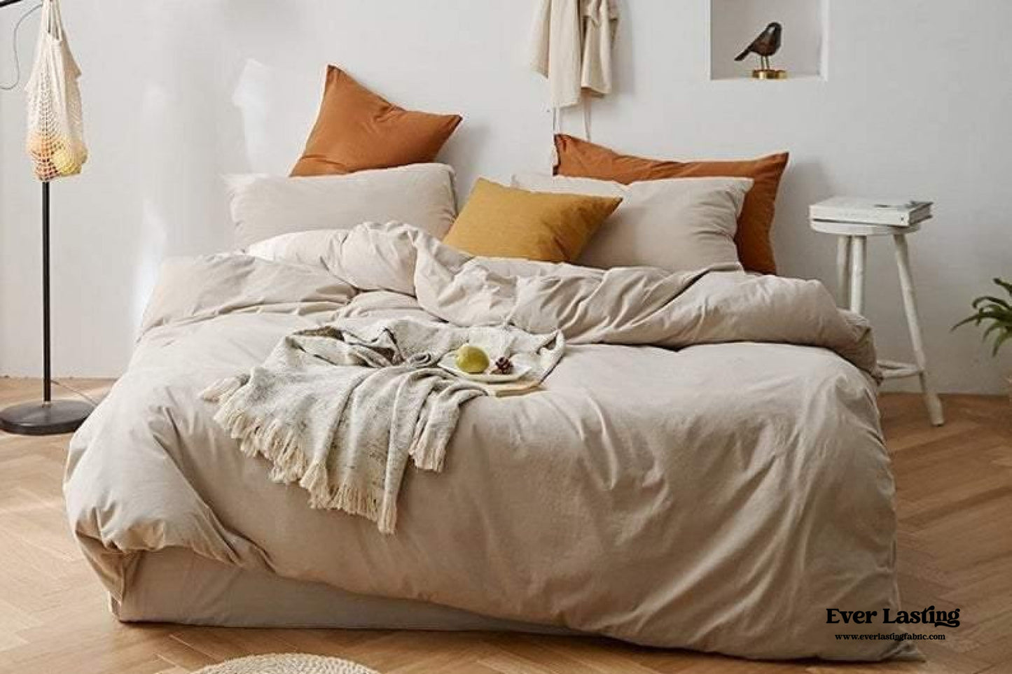 Solid Bedding Set / Beige