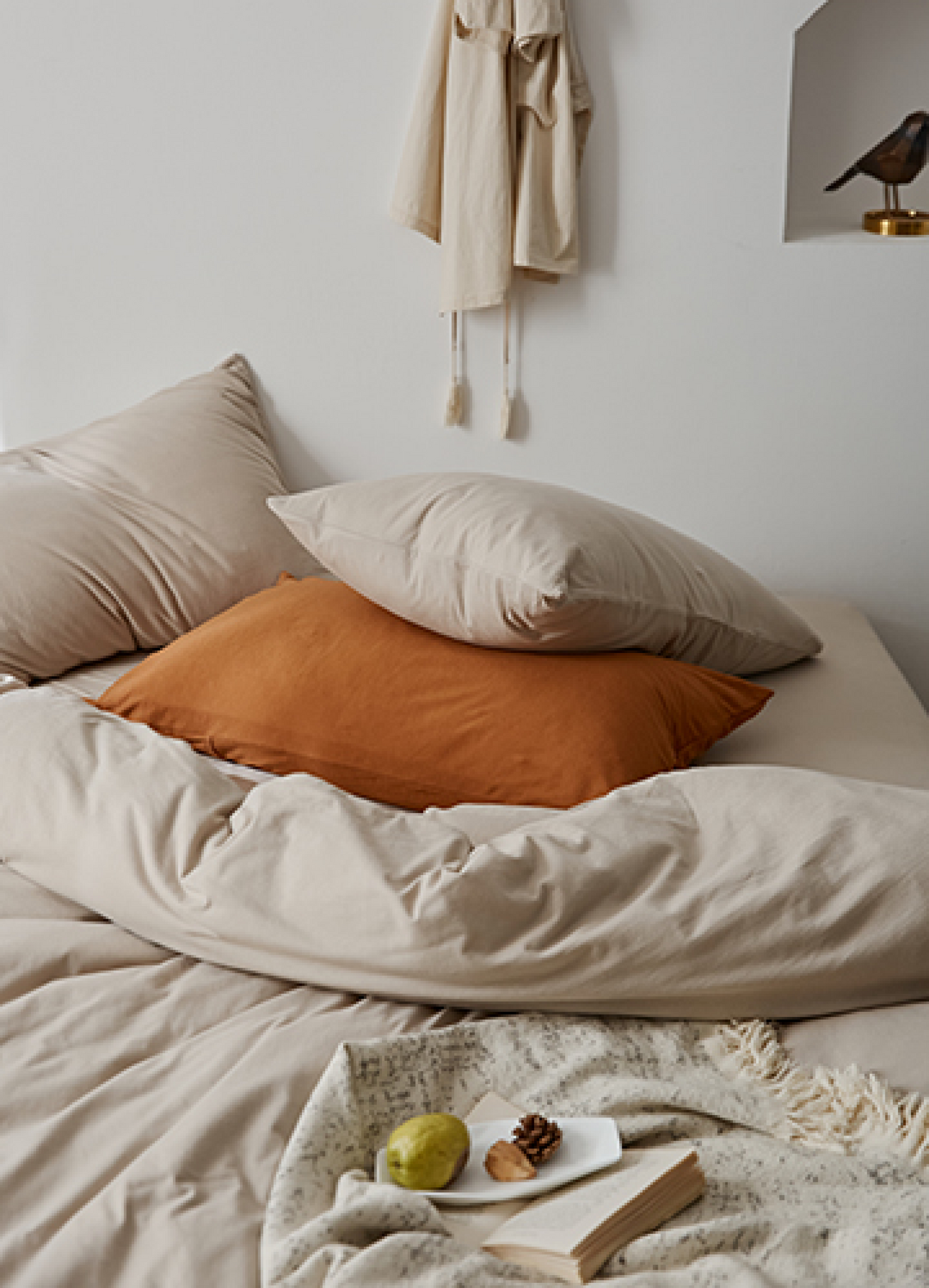 Solid Bedding Set / Beige
