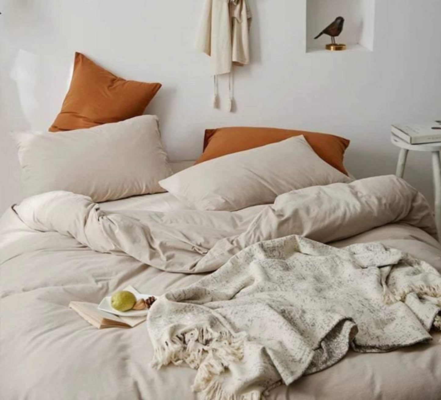Solid Duvet Cover / Beige