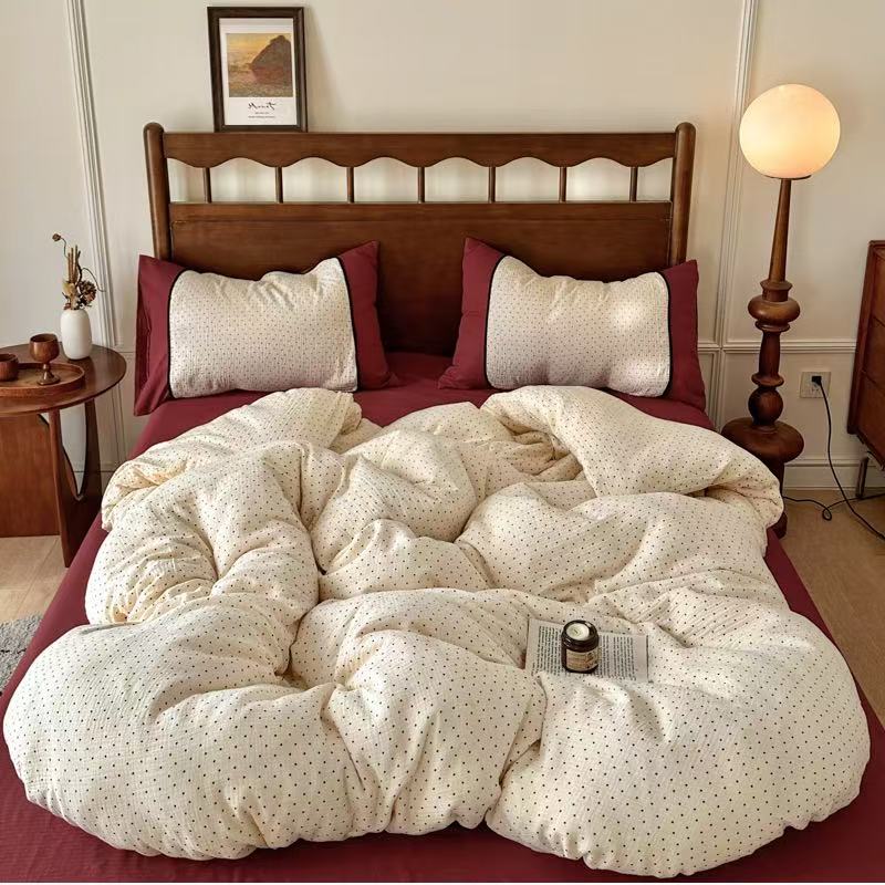 Camille French Stripe Bedding Set / Brown