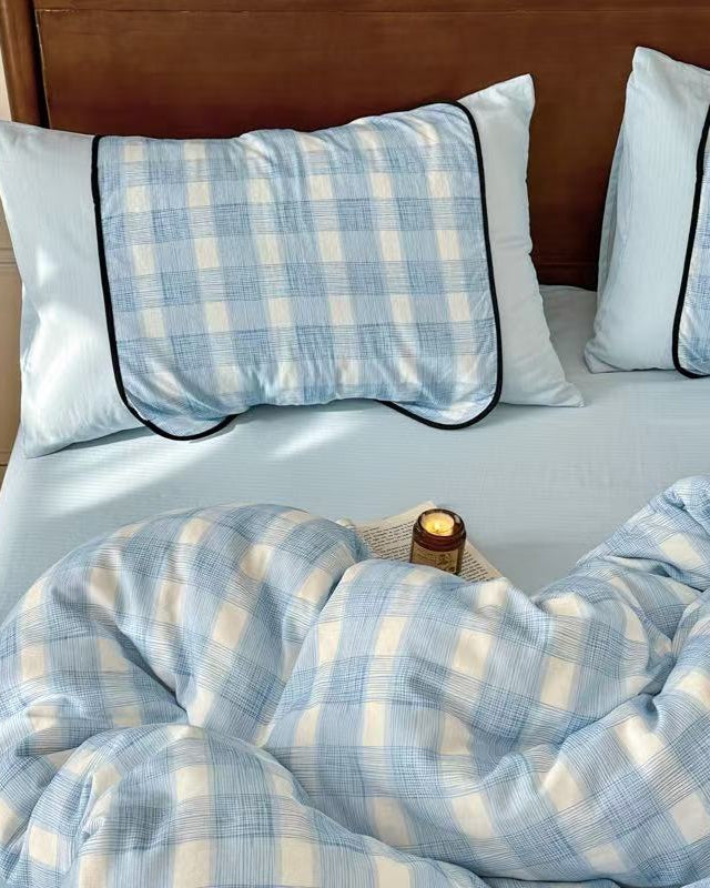Camille French Stripe Bedding Set / Brown