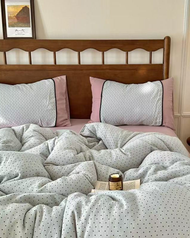 Camille French Stripe Bedding Set / Brown