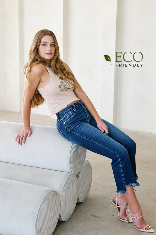 Corset ECO Friendly Colle High Rise Crop Flare Jeans