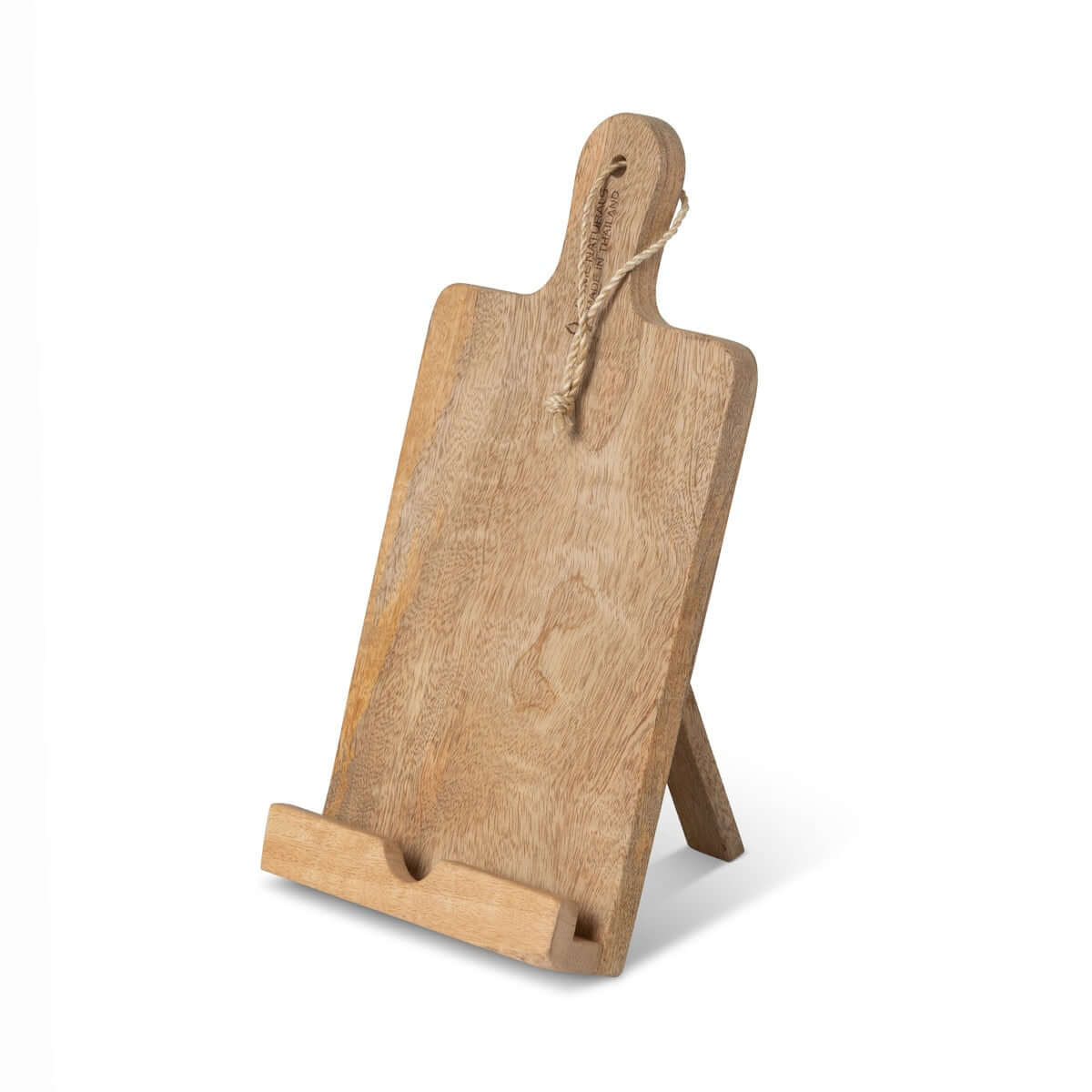 Wooden Farmhouse Cookbook Holder with Cutting Board Design