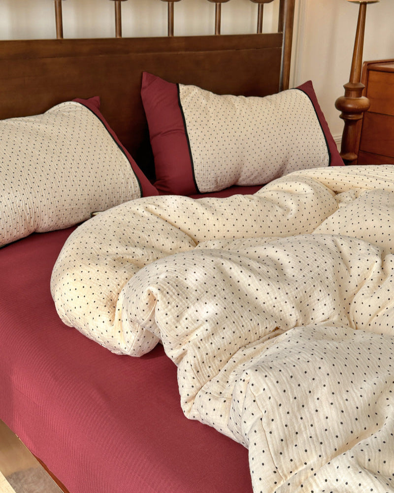 Camille French Stripe Bedding Set / Brown