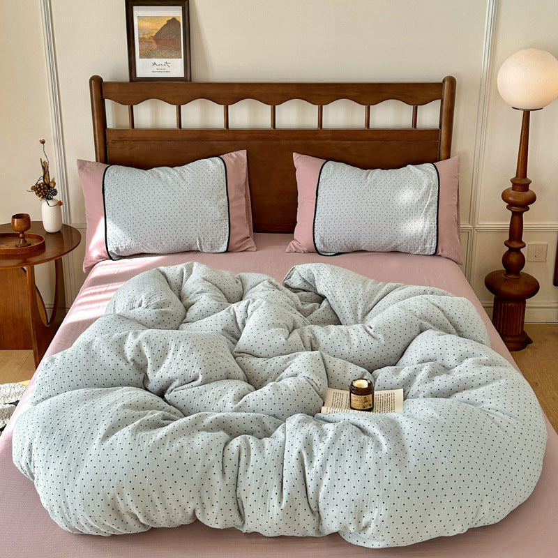Camille French Stripe Bedding Set / Brown