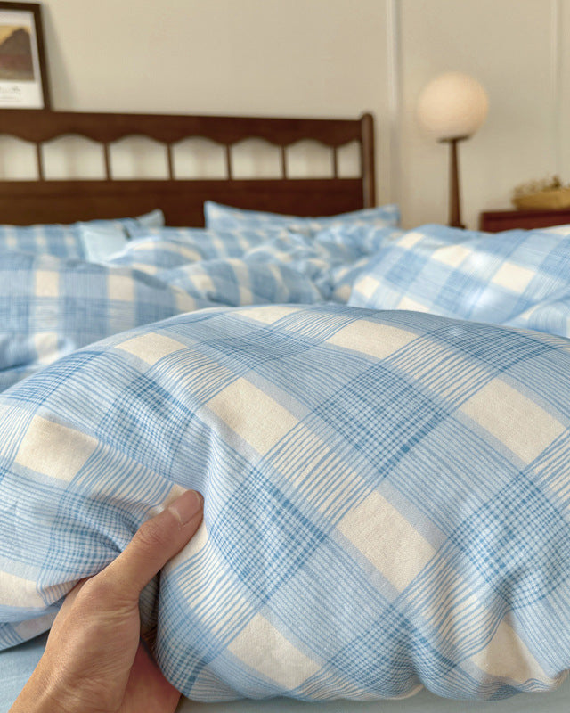 Camille French Stripe Bedding Set / Brown