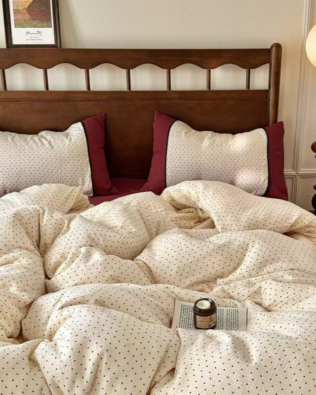 Camille French Stripe Bedding Set / Brown