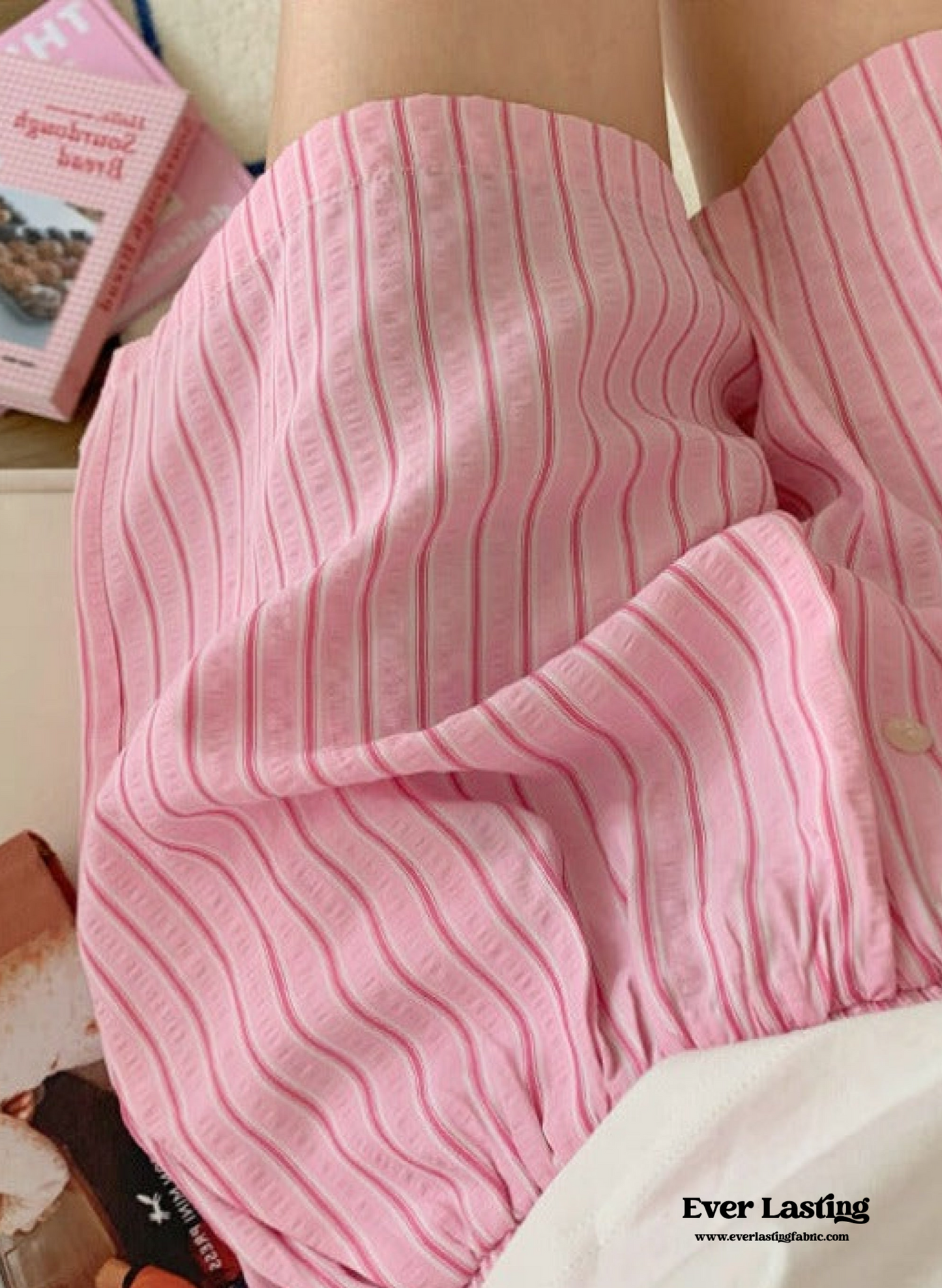 Candy Stripe Shorts Lounge Bottoms / Blue