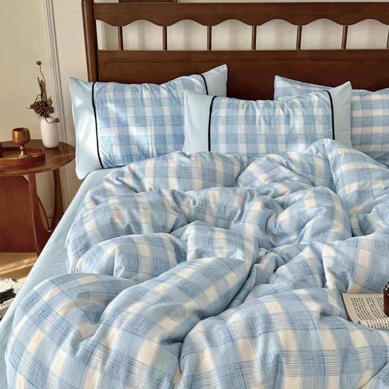 Camille French Stripe Bedding Set / Brown