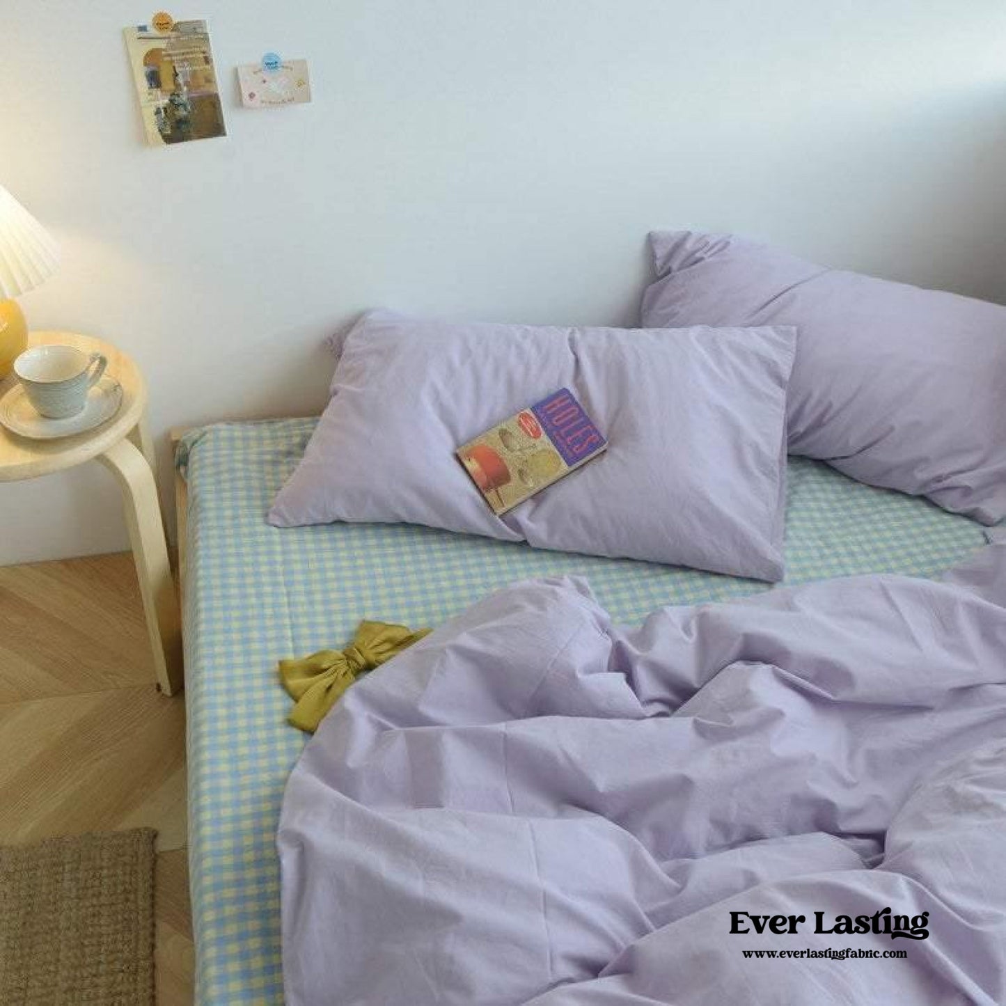 Checkered Bedding Set / Beige