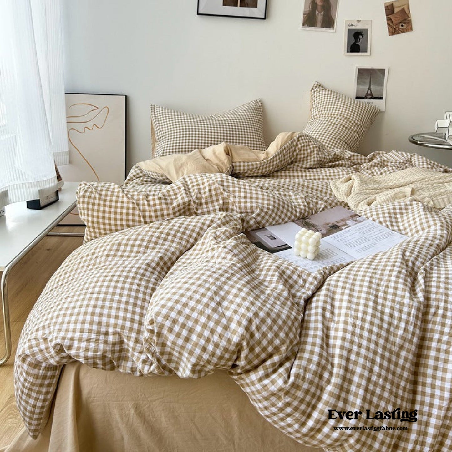 Clean Cut Bedroom Bedding Set / Striped Blue