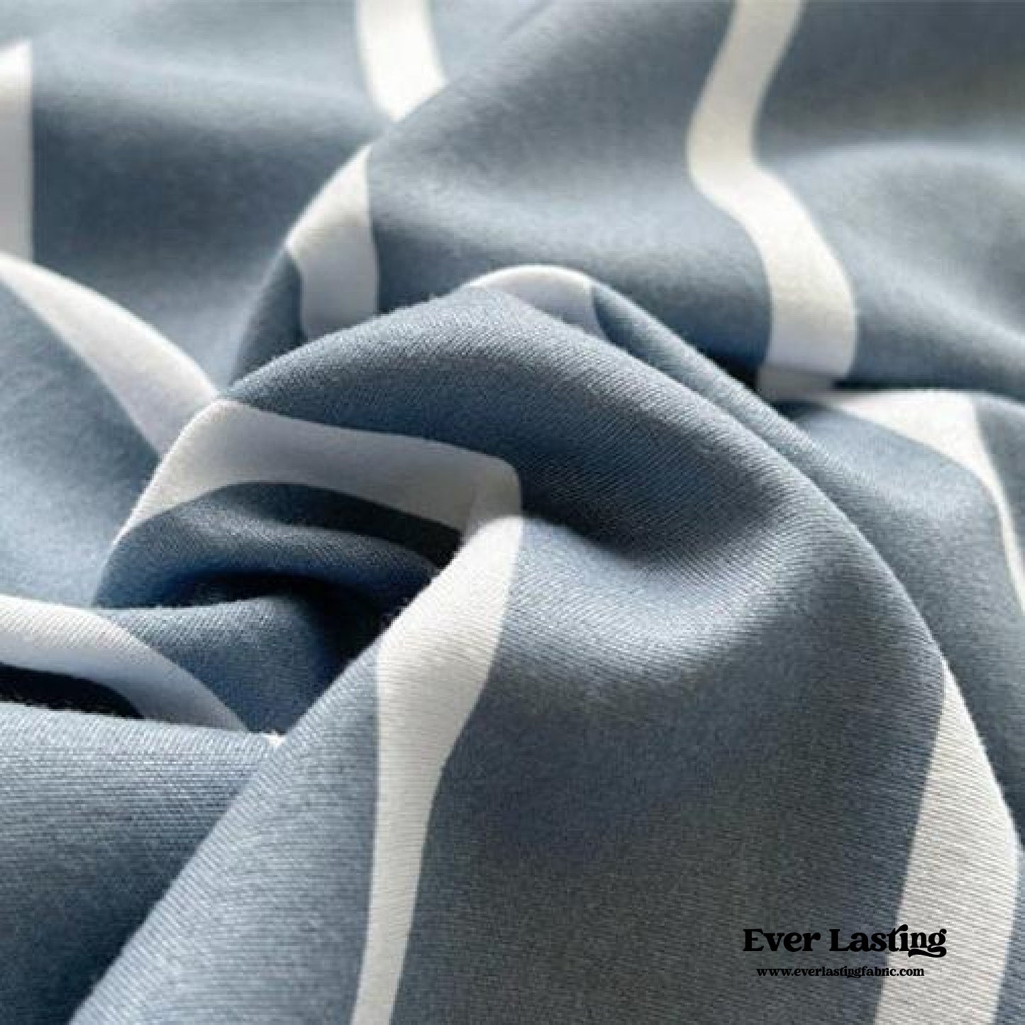 Clean Cut Bedroom Bedding Set / Striped Blue
