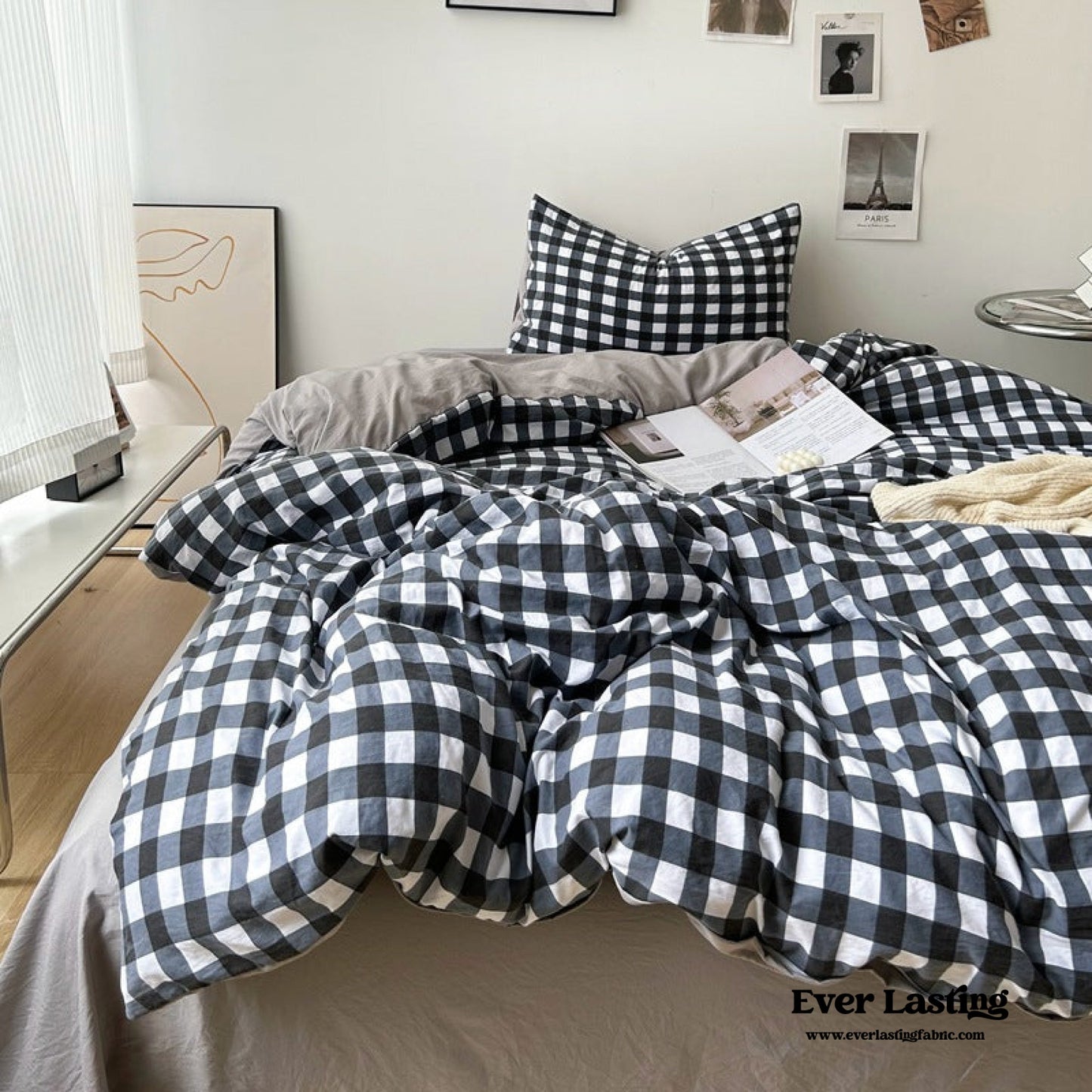 Clean Cut Bedroom Bedding Set / Striped Blue